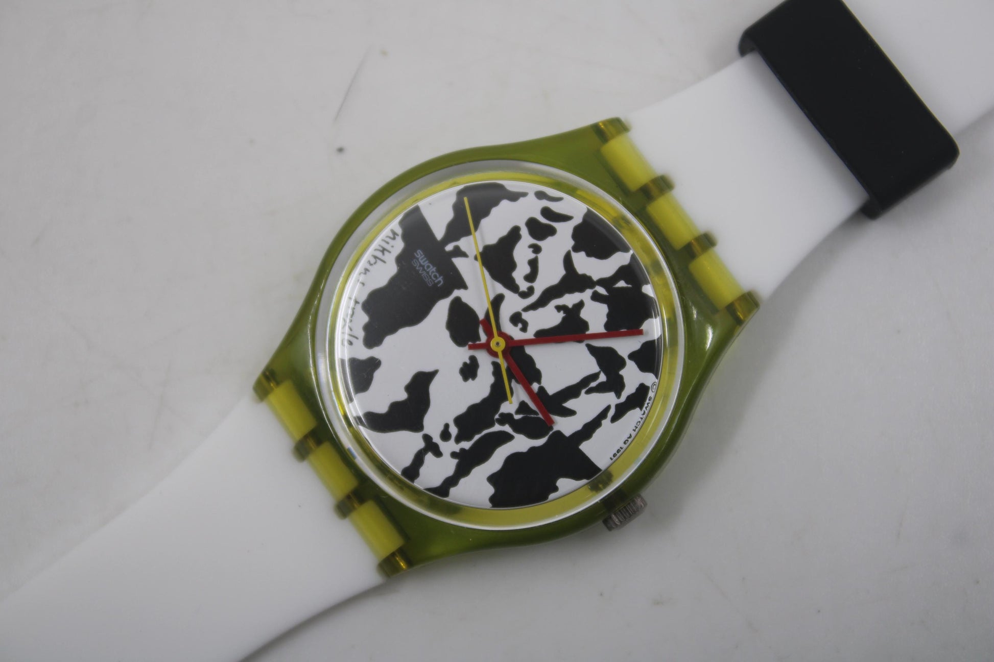 1991 Vintage Gents Swatch 'Flaeck' GZ117, in UNUSED, New Old Stock, great condition, working