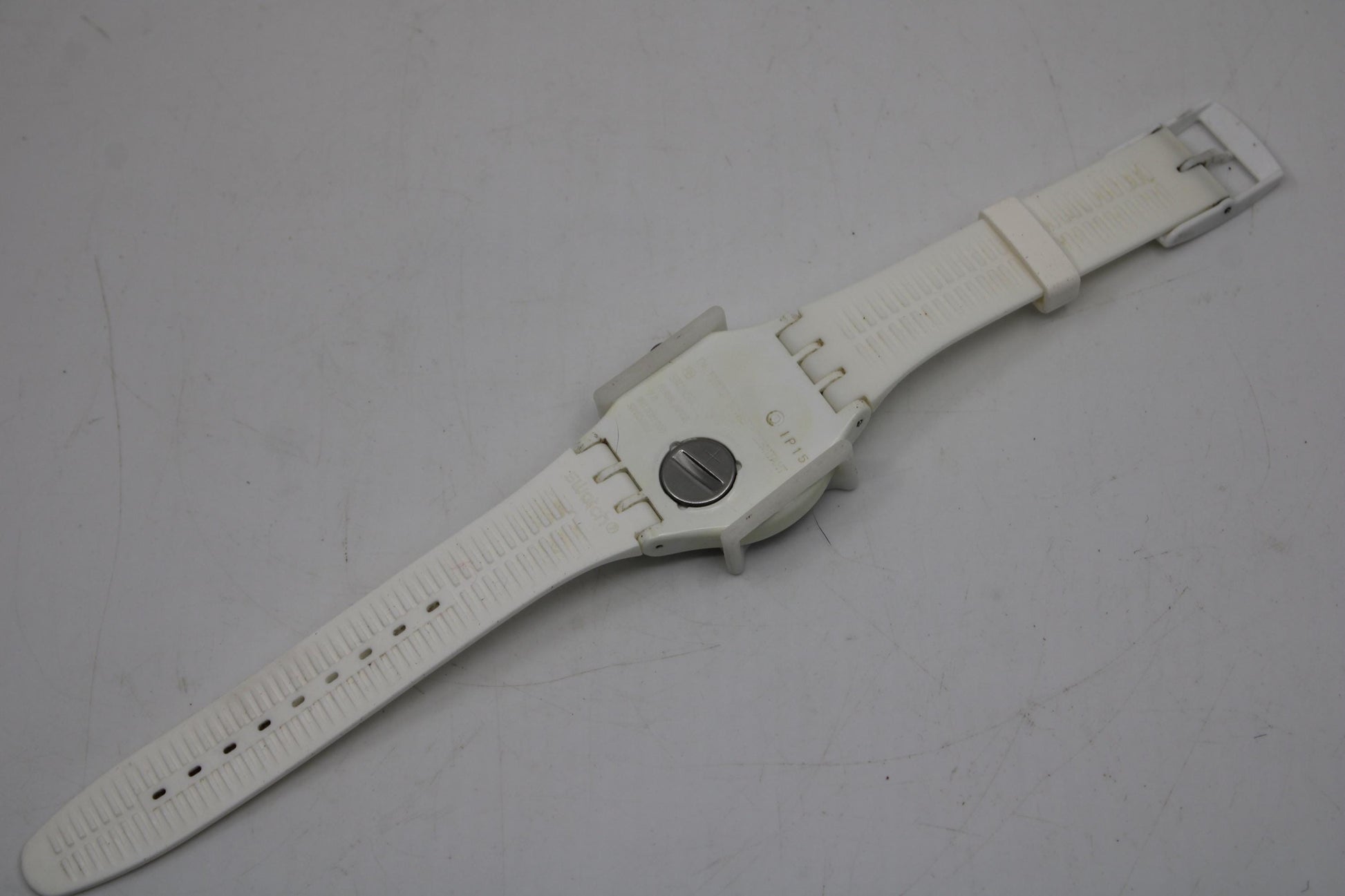 Swatch Watch 41mm New Gent 'White Lacquered' SUOW100, Original strap, Working 100% Nice, Used Condition, Guard is included