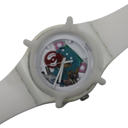 Swatch Watch 41mm New Gent 'White Lacquered' SUOW100, Original strap, Working 100% Nice, Used Condition, Guard is included