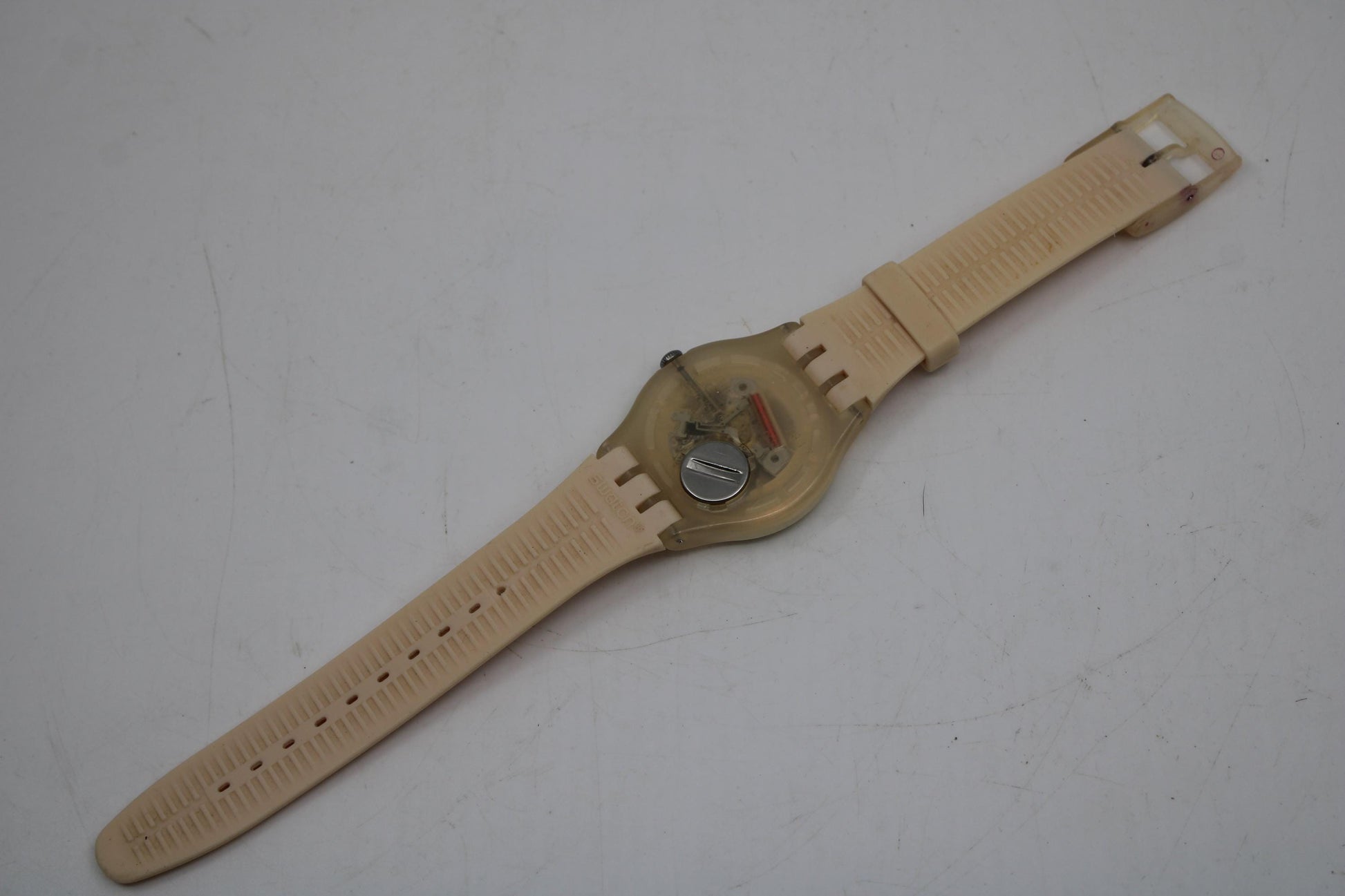 New Gents Swatch 'Rose Rebel' SUOT700, in used condition, working fine with the original strap