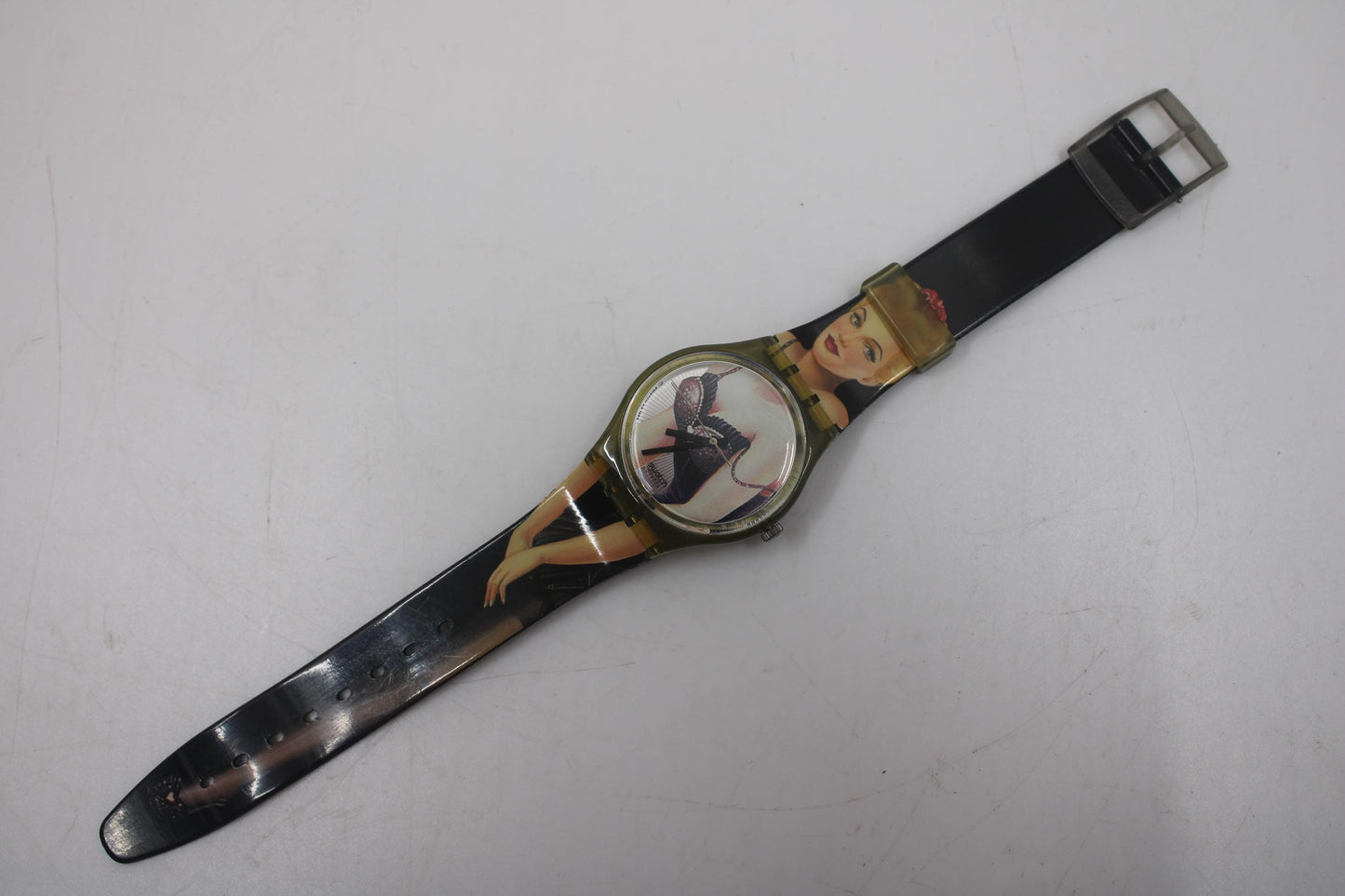 1995 'Lolita', GM128, 34mm Swatch, working, nice early 90s used vintage Swatch watch, very collectable