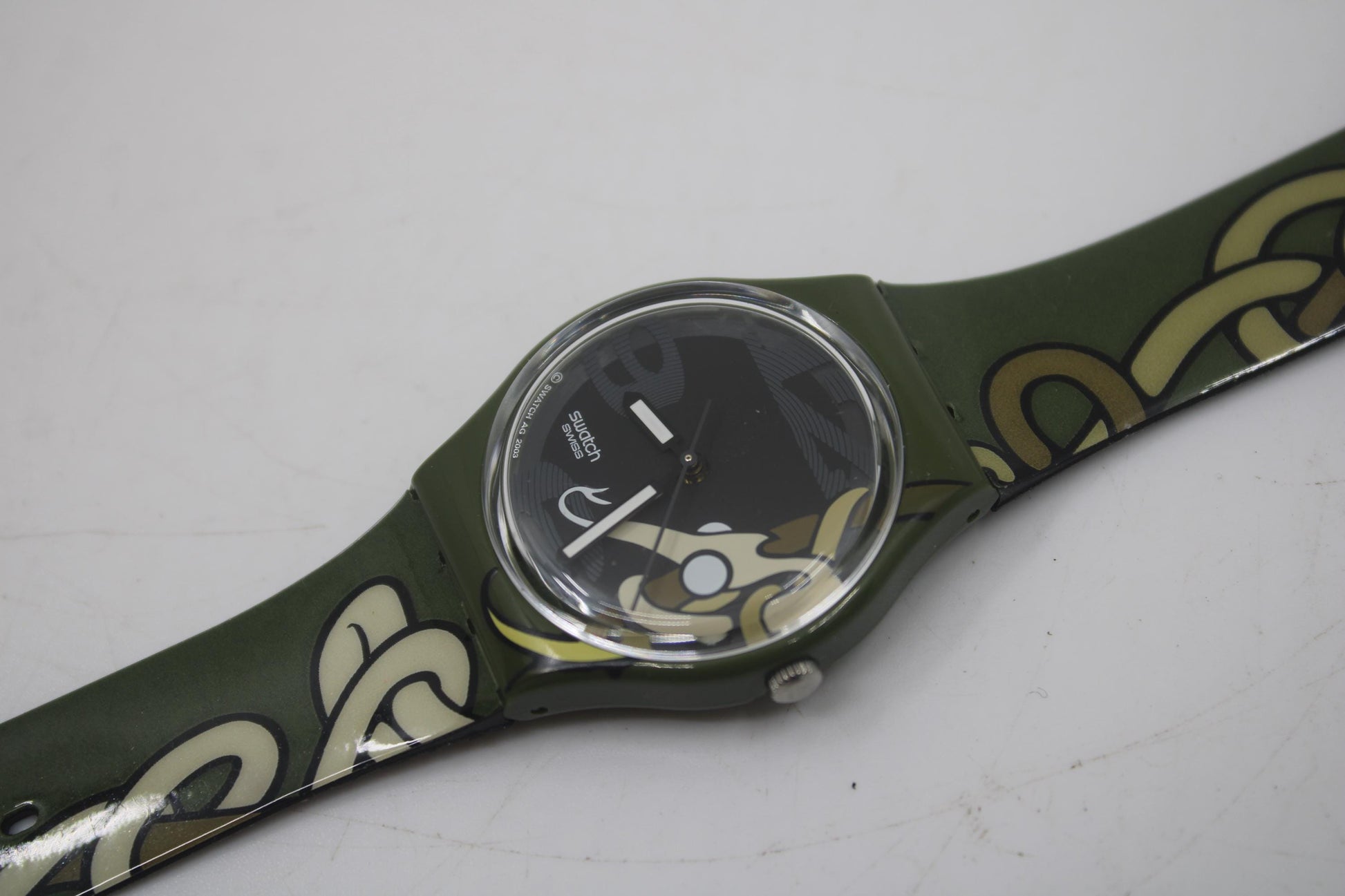 Vintage Gents Swatch, 'Serpent Soup', SKG101, NO box, MINT Condition, working, Original Strap