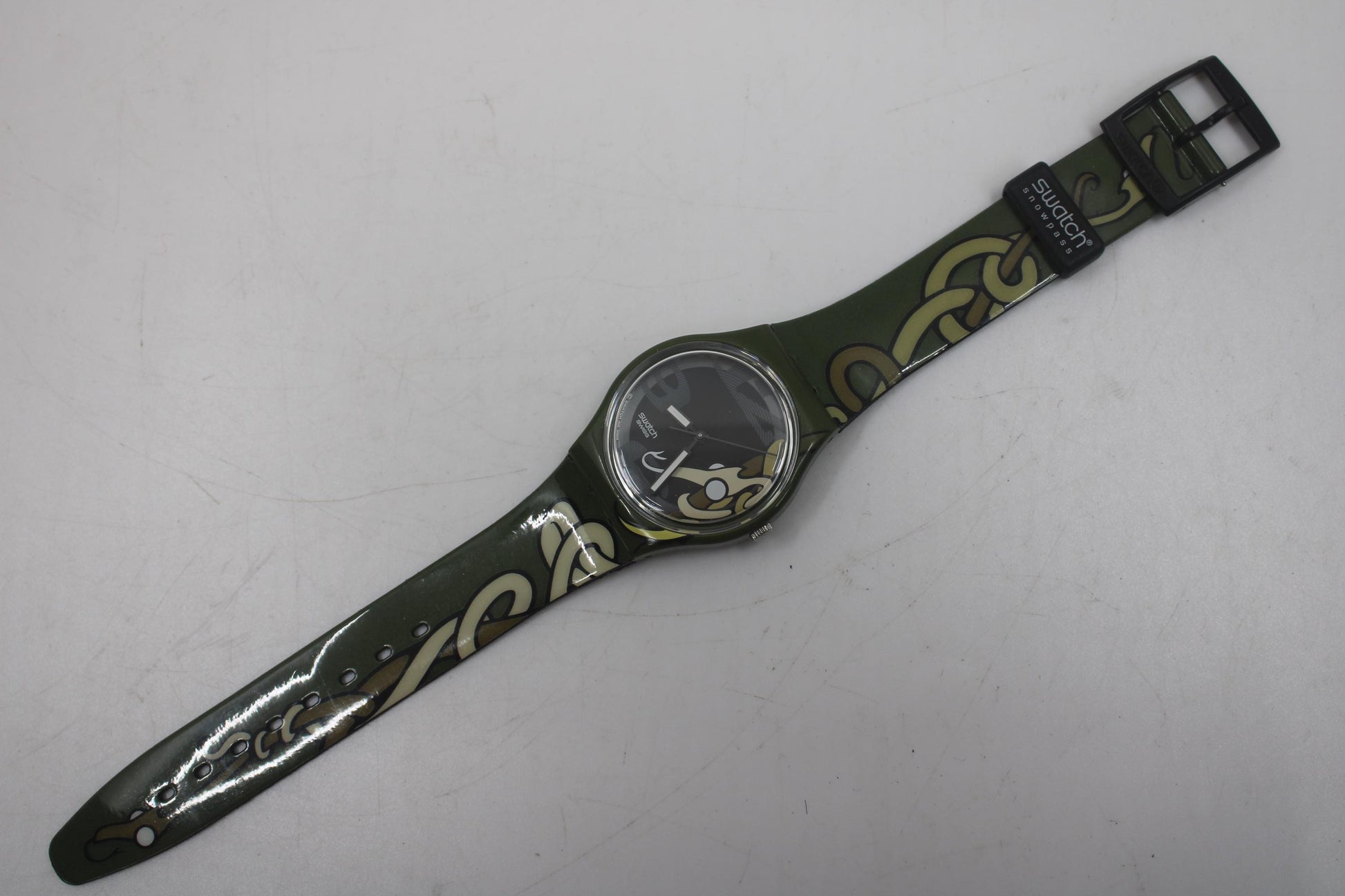 Vintage Gents Swatch, 'Serpent Soup', SKG101, NO box, MINT Condition, working, Original Strap
