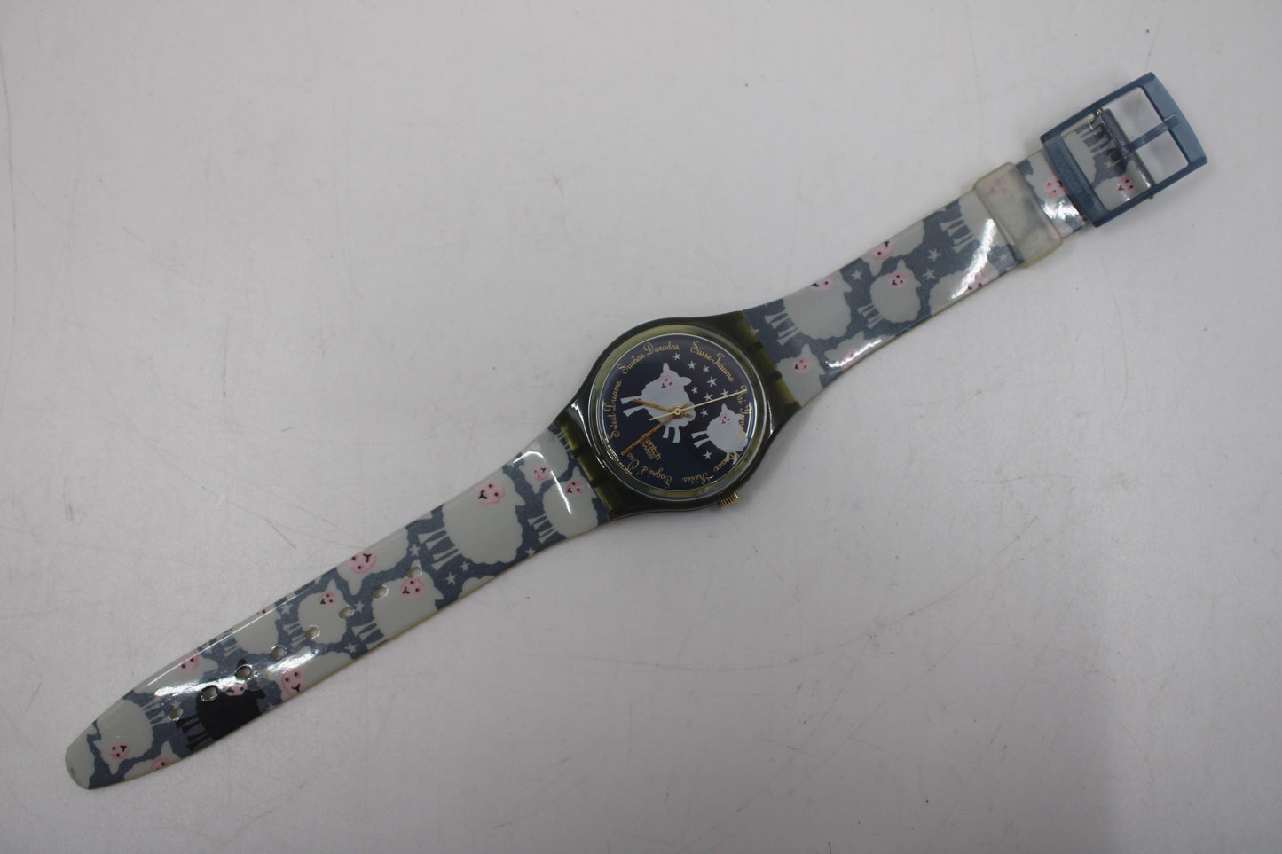 1995, Swatch, Gents, 'Black Sheep', GN150, New Old Stock and Unworn Condition, working, original strap
