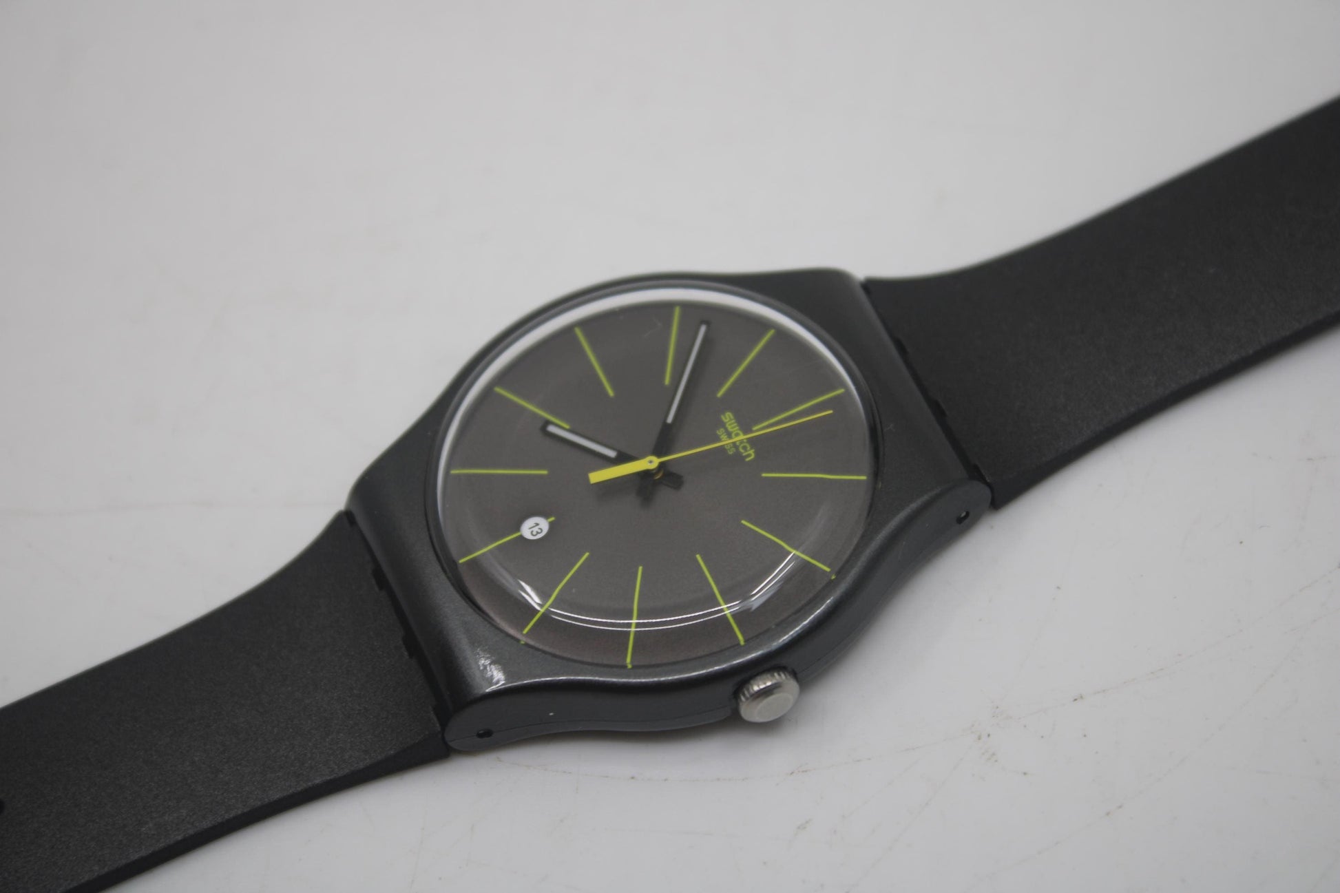 Swatch Watch New Gent 'Charcolazing' SUOB404, Working fine New Old Stock, Never Worn