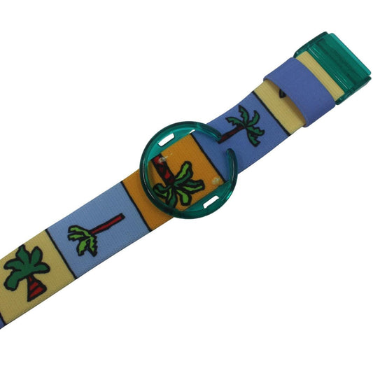 1993 UNWORN Vintage Shop dummy Pop Swatch Strap + Ring, 'Palmtree', PWK187, PopSwatch, very rare