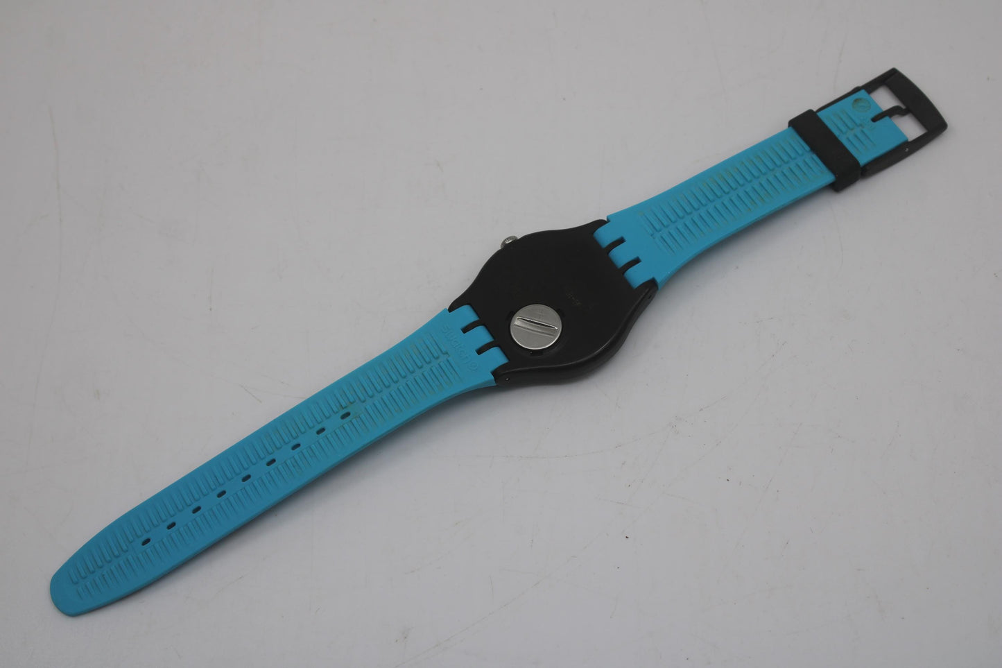 Vintage New Gents Swatch 'Coffee Blues' SUOC106, in MINT condition, working, with the original strap