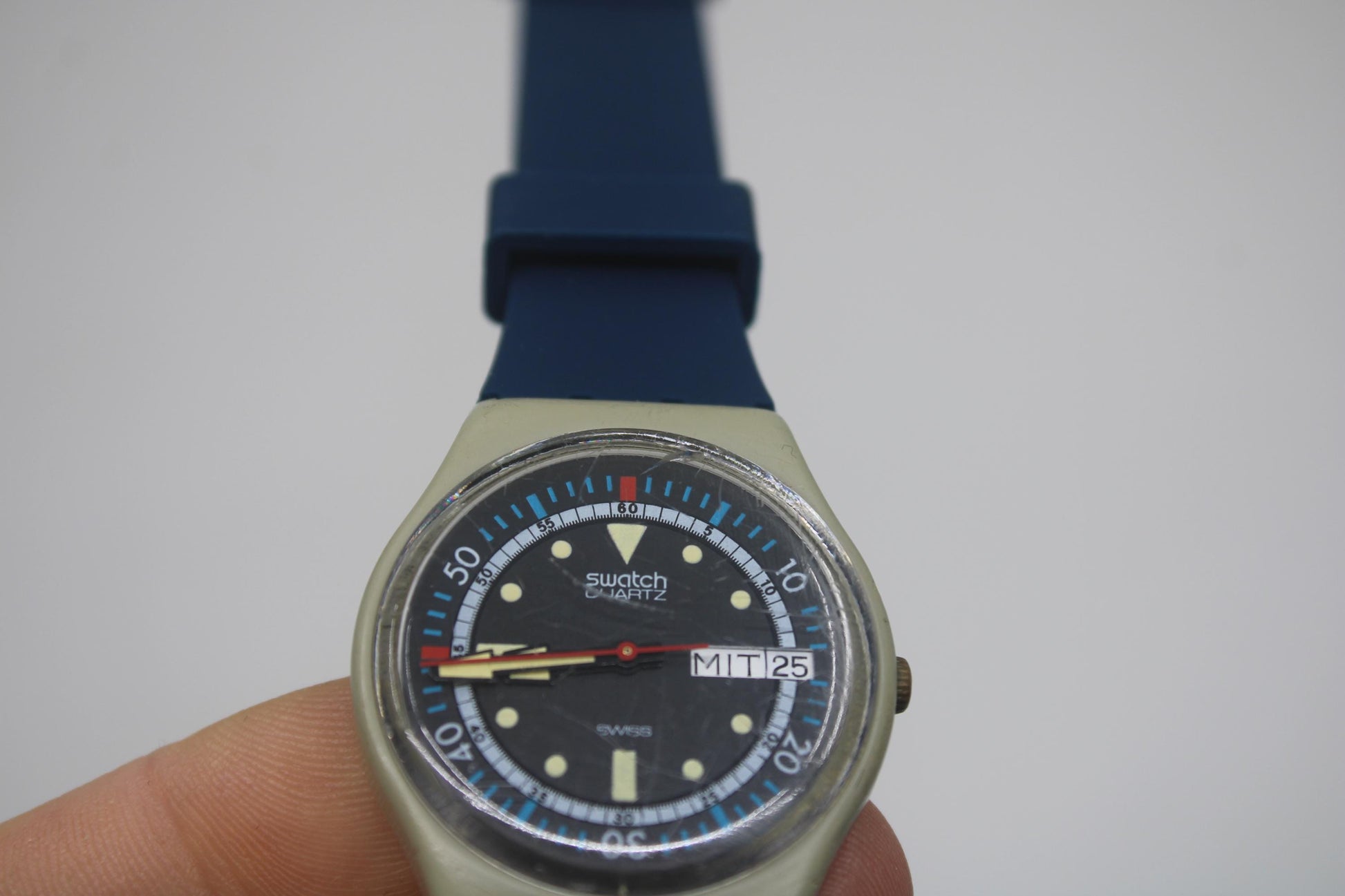 Vintage Gents Swatch 'Calypso Diver' GM701, Much Used Condition, working, with a new strap