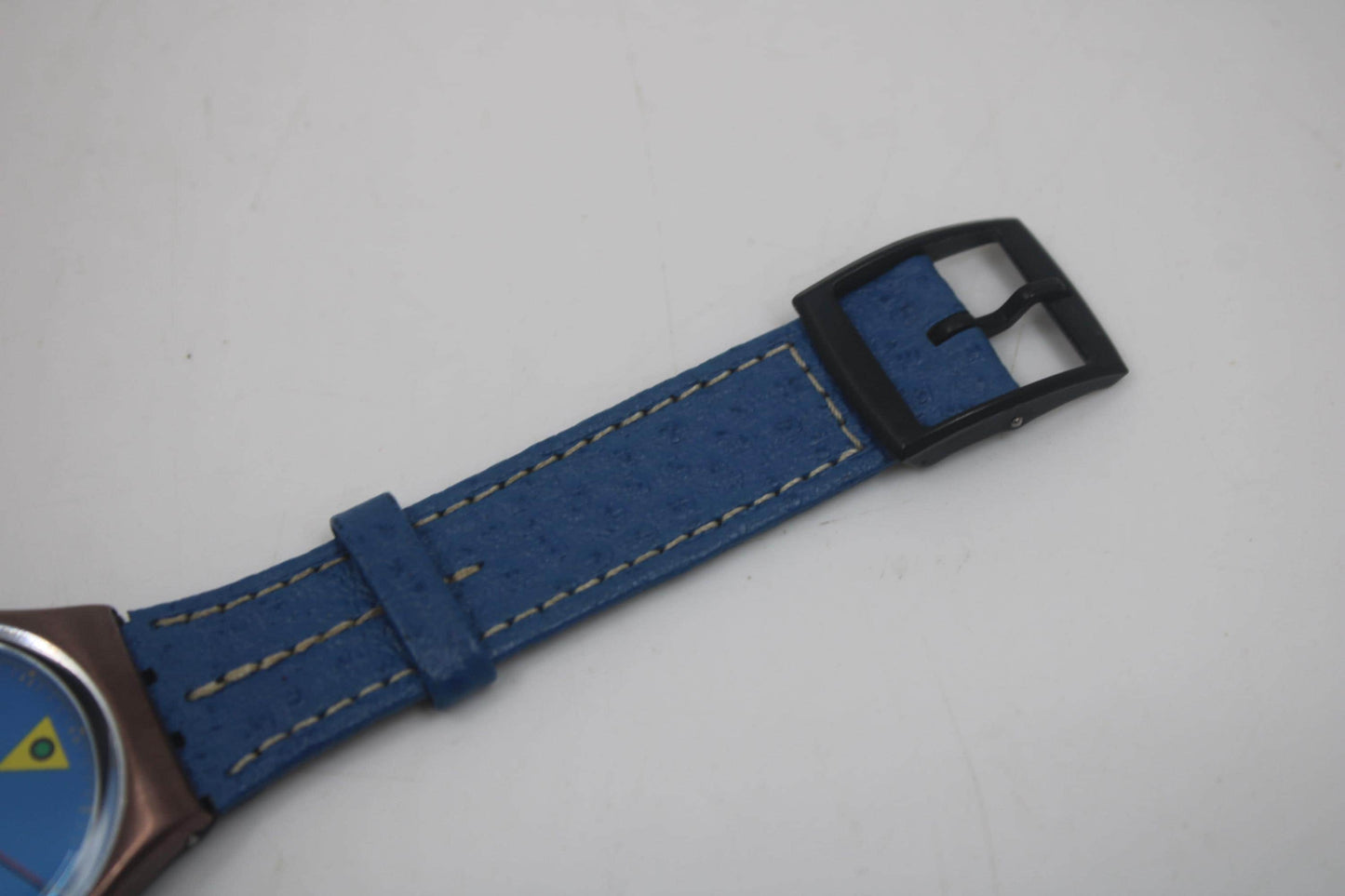 1989 Vintage Gents Swatch 'Tango Azul' GX401, new old stock, unworn, working