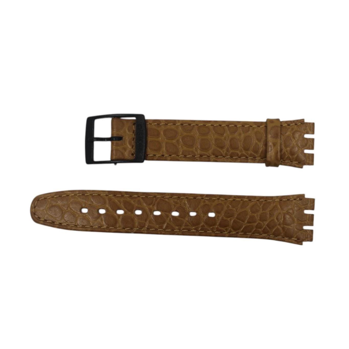 Vintage Swatch 17mm Leather Strap, Gents, New Old Stock