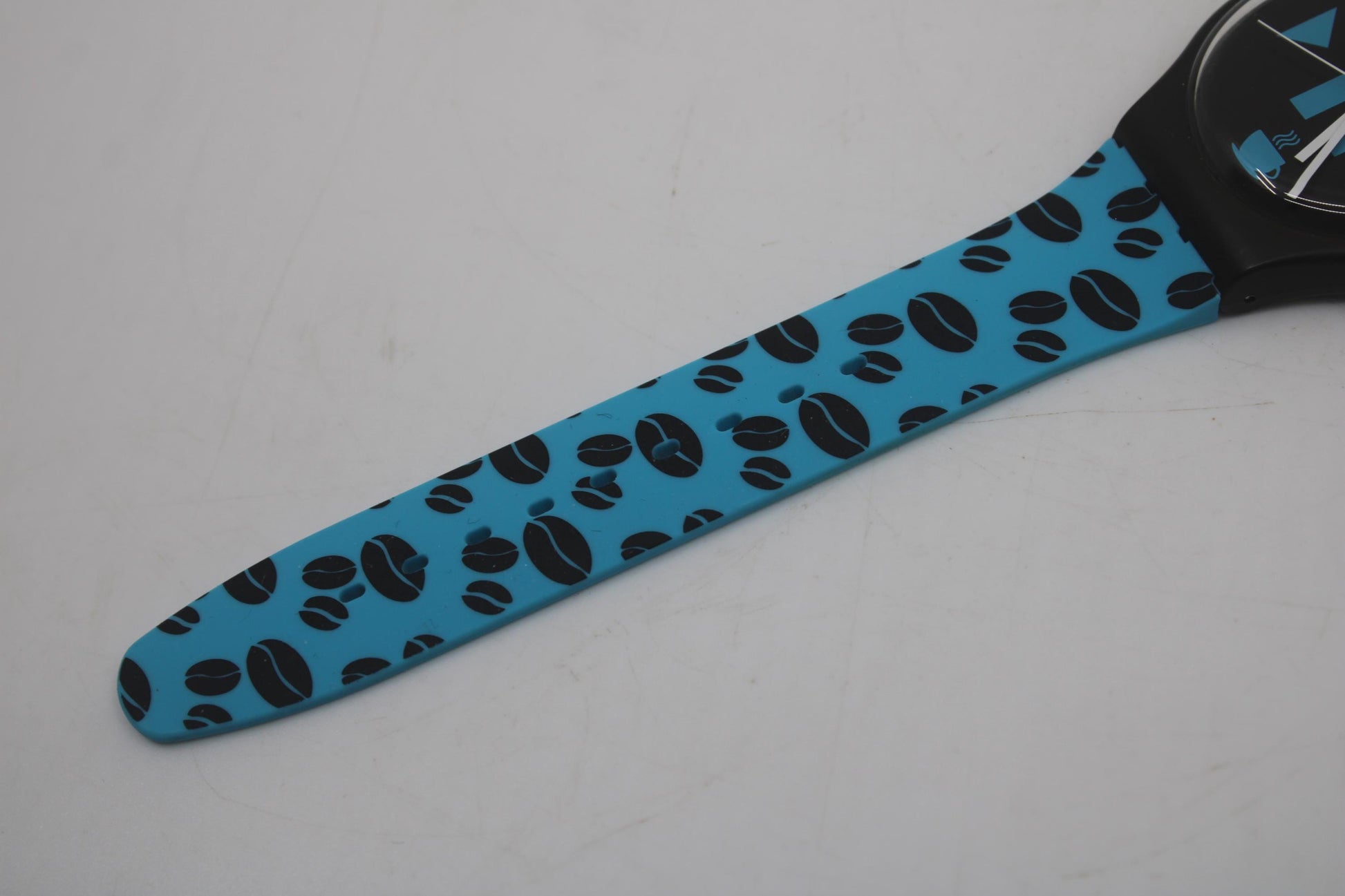 Vintage New Gents Swatch 'Coffee Blues' SUOC106, in MINT condition, working, with the original strap