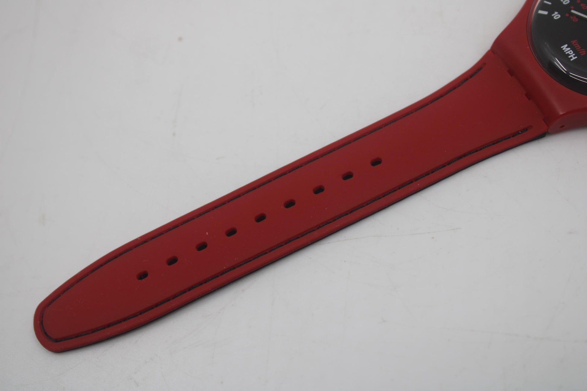 Vintage New 41mm Gents Swatch 'Red Brake' SUOR104, Unworn, New Old Stock, working