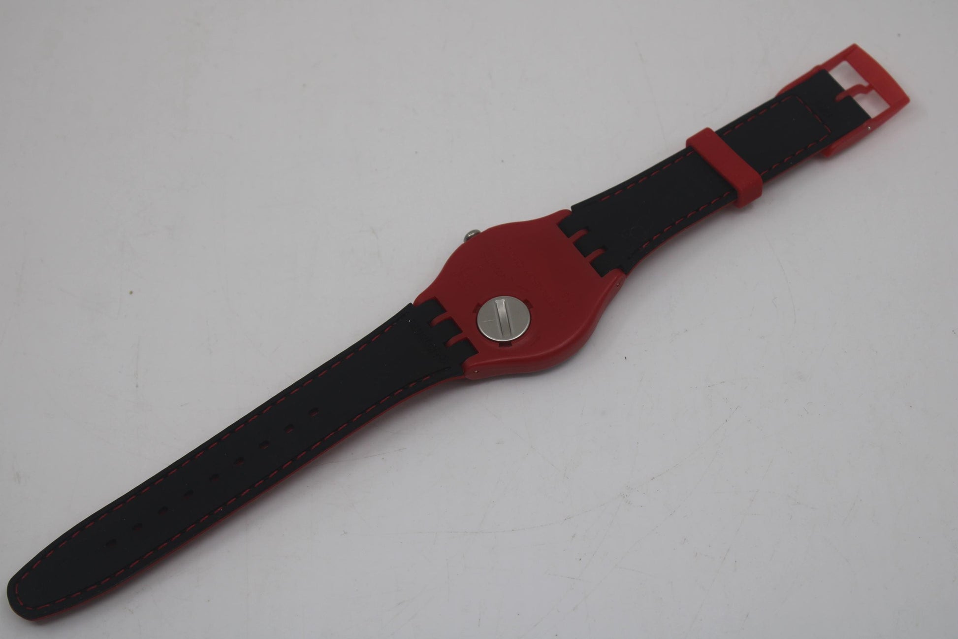 Vintage New 41mm Gents Swatch 'Red Brake' SUOR104, Unworn, New Old Stock, working