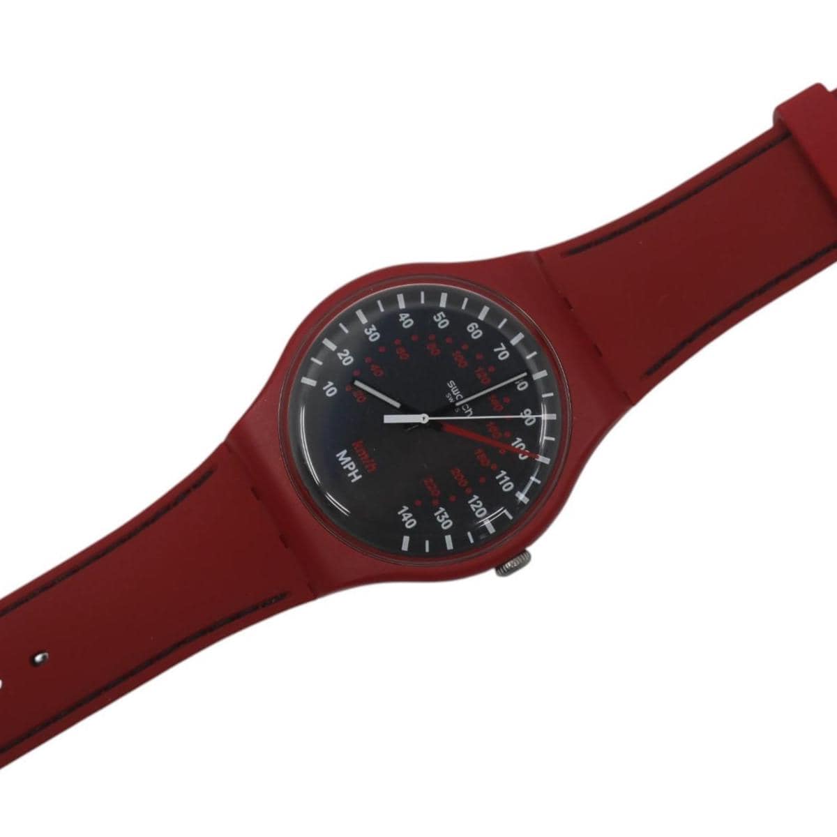 Vintage New 41mm Gents Swatch 'Red Brake' SUOR104, Unworn, New Old Stock, working