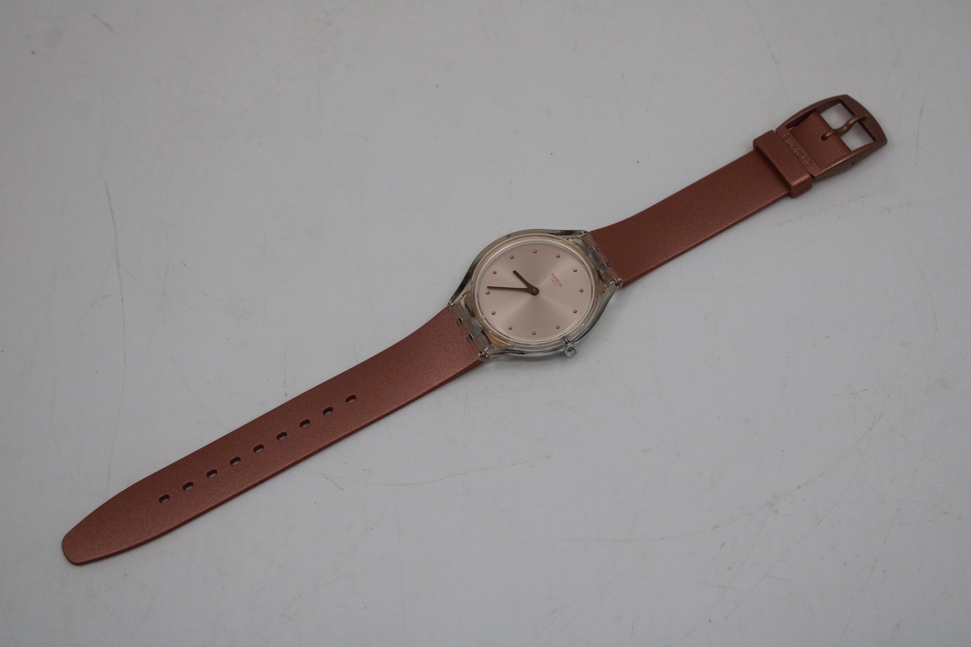Skin Big Swatch 'Skin Amor' SVOK108, NO box, New Old Stock, Unworn, Watch is working, strap is original