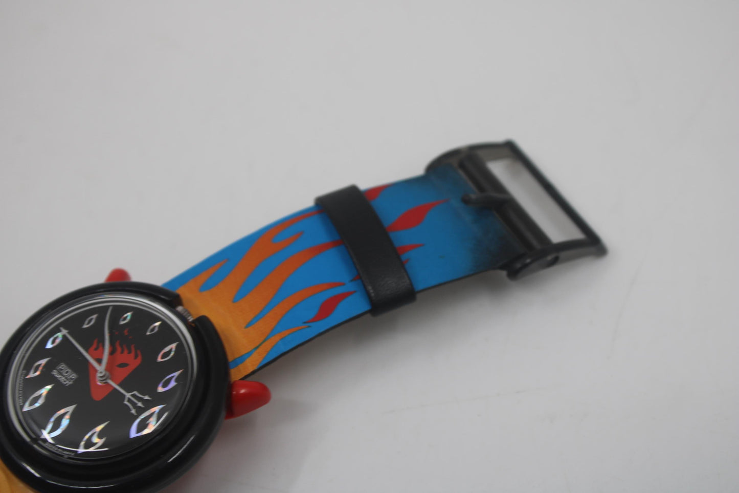 Vintage 1995 PMB103 Pop Swatch, 'Hot Stuff', Working, Nice Used Condition