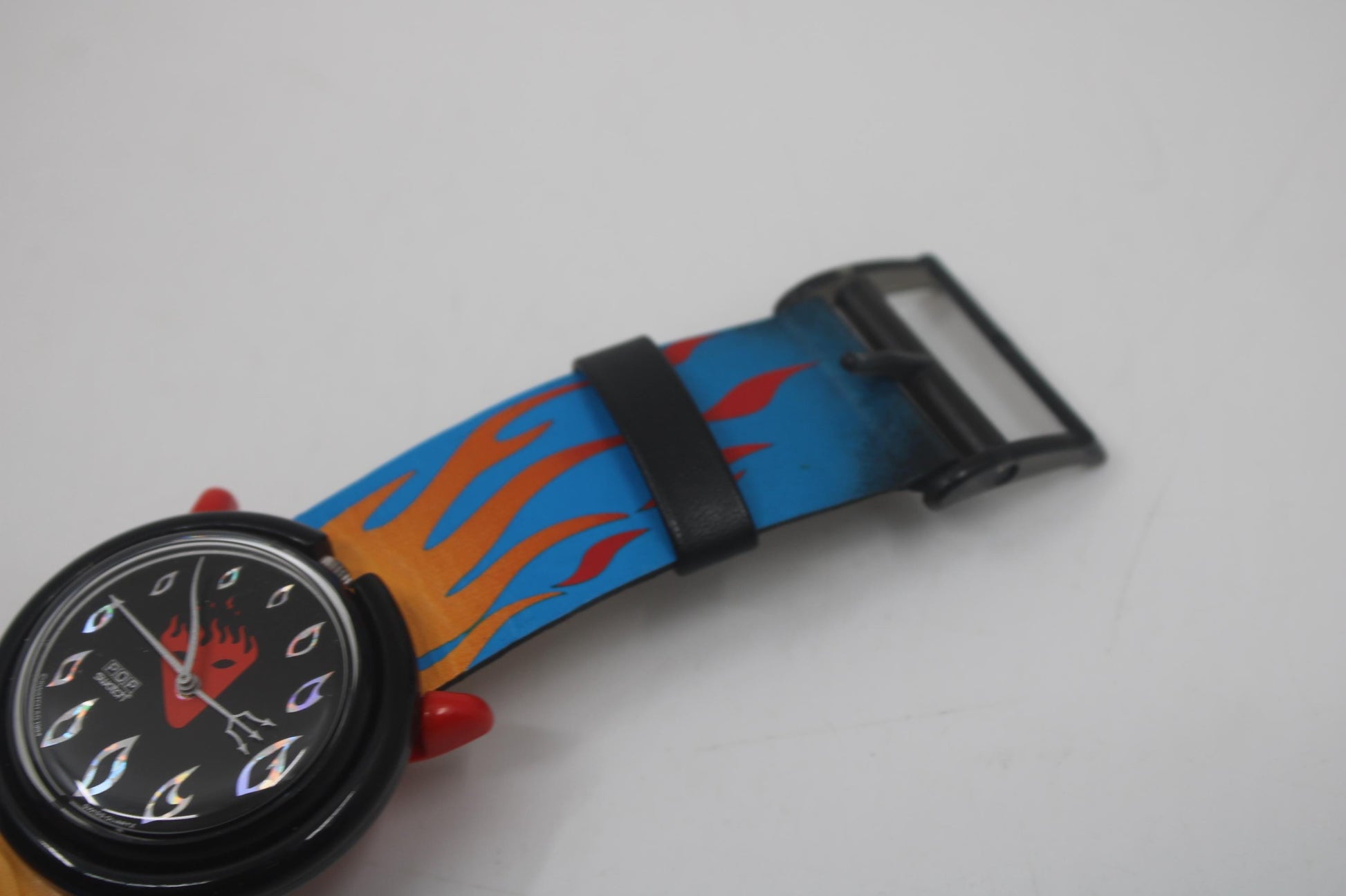 Vintage 1995 PMB103 Pop Swatch, 'Hot Stuff', Working, Nice Used Condition