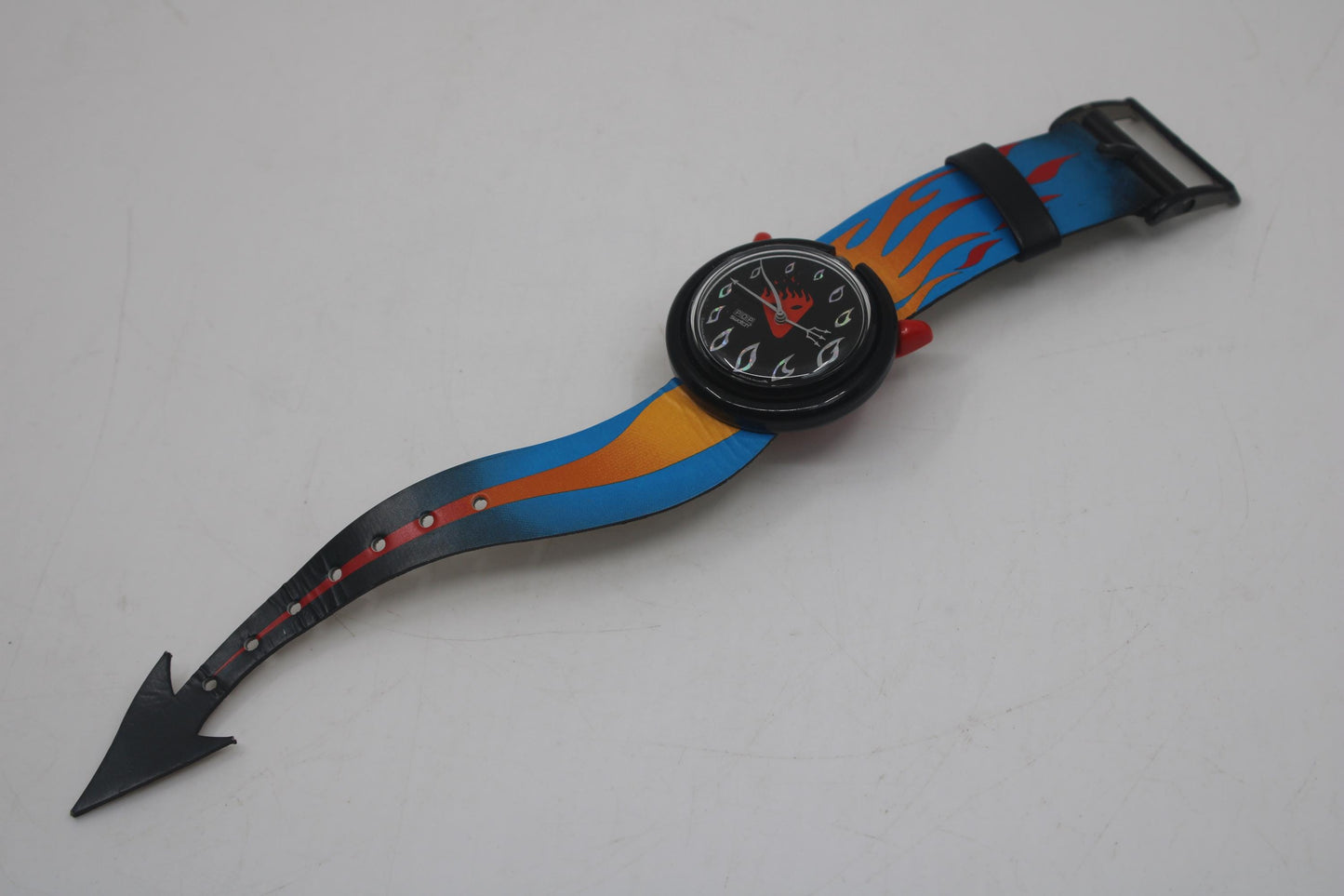 Vintage 1995 PMB103 Pop Swatch, 'Hot Stuff', Working, Nice Used Condition