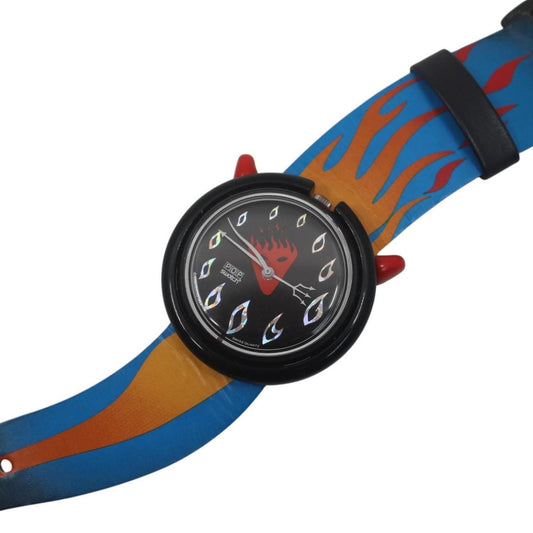 Vintage 1995 PMB103 Pop Swatch, 'Hot Stuff', Working, Nice Used Condition