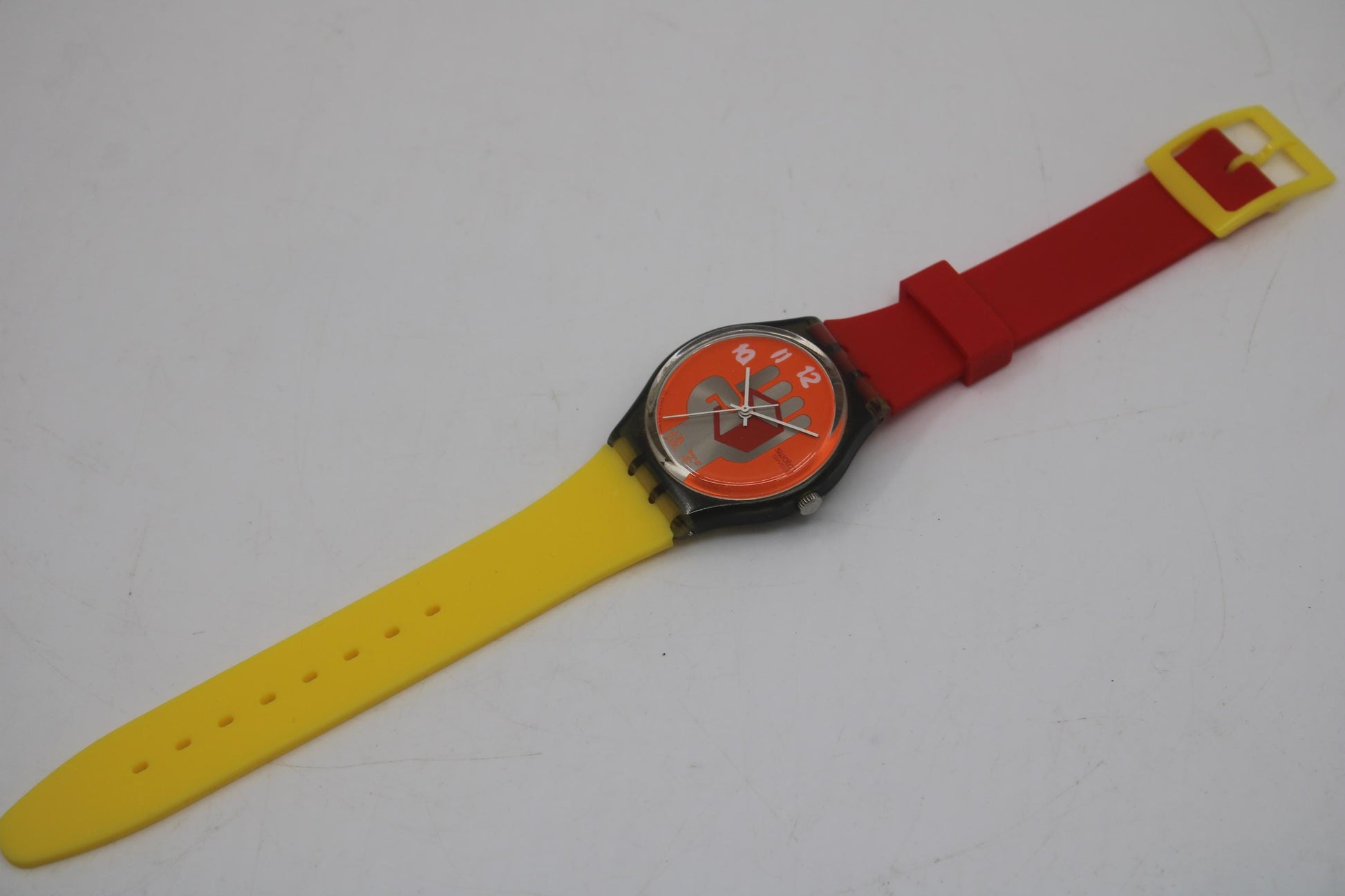 1996 Vintage 34mm Gents Swatch, 'Urgent', GM134, In Nice, Used Condition, working