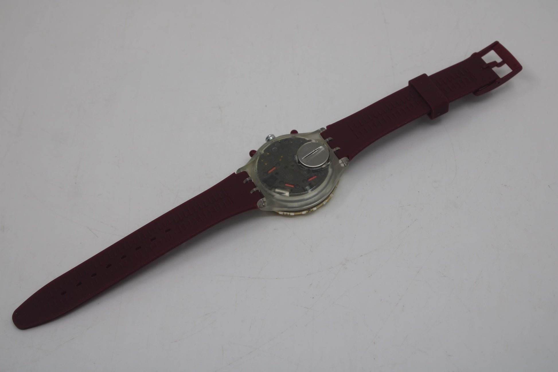 1996 Swatch Scuba Aqua Chrono 'Red Sun' SEK105, Good, Used Condition, working fine, NON-original strap