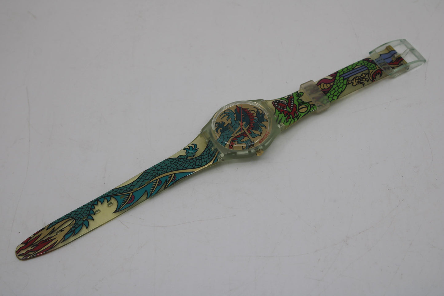 Gents Swatch, 'Green Dragon', GG135, in very nice, used condition, working, 1995