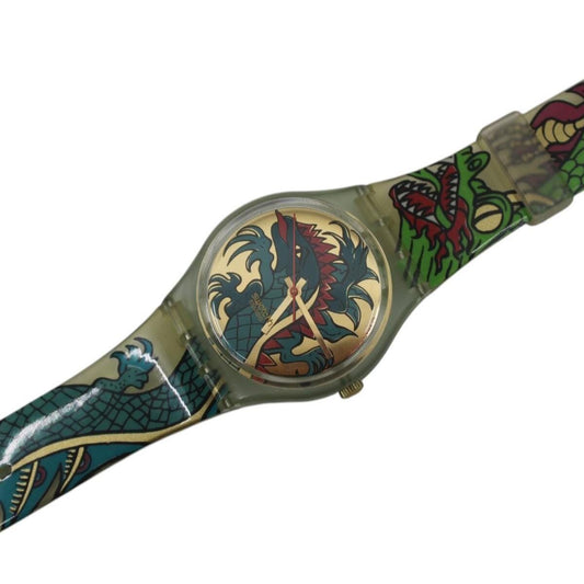 Gents Swatch, 'Green Dragon', GG135, in very nice, used condition, working, 1995