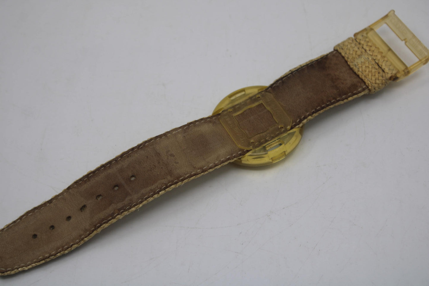 Vintage PWZ108 Pop Swatch, 'Leaf', NO box, Working, with original strap