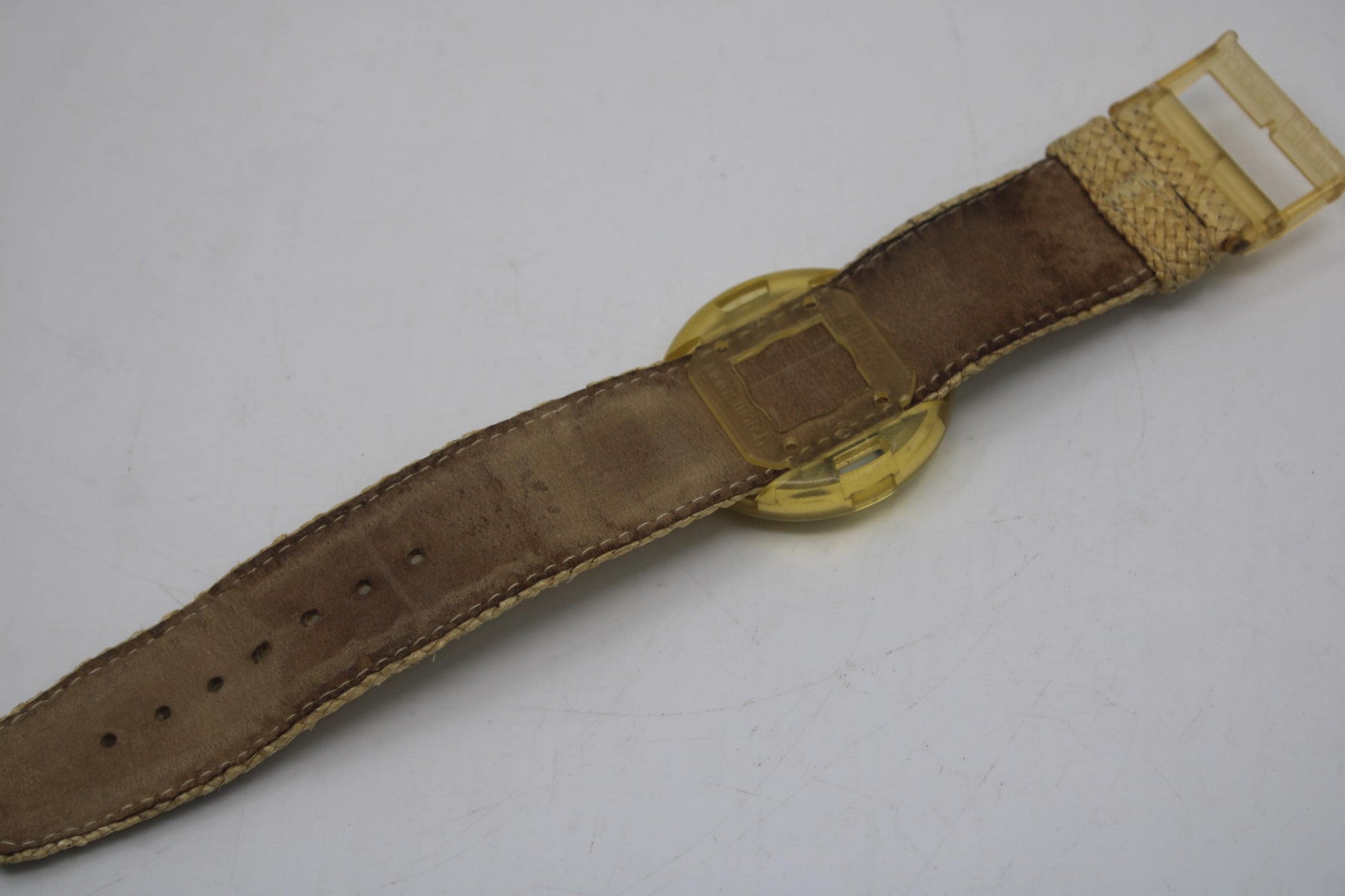 Vintage PWZ108 Pop Swatch, 'Leaf', NO box, Working, with original strap