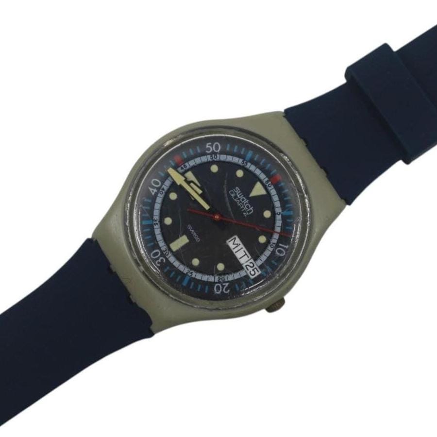 Vintage Gents Swatch 'Calypso Diver' GM701, Much Used Condition, working, with a new strap