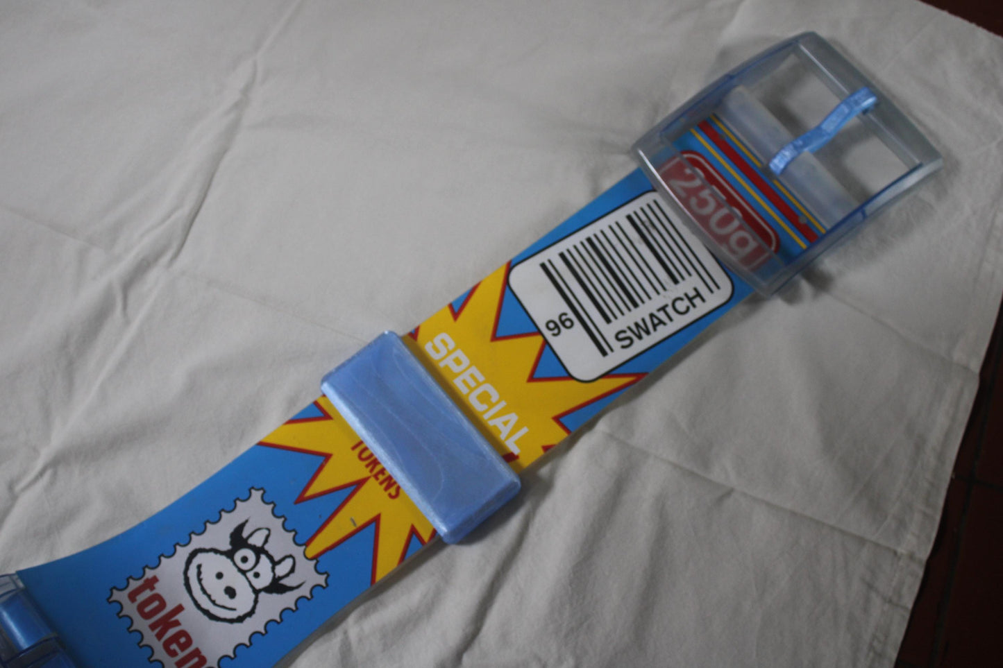Maxi Swatch Wall Clock,'Good Morning', MGN156 unique, working 100%, complete, including strap!