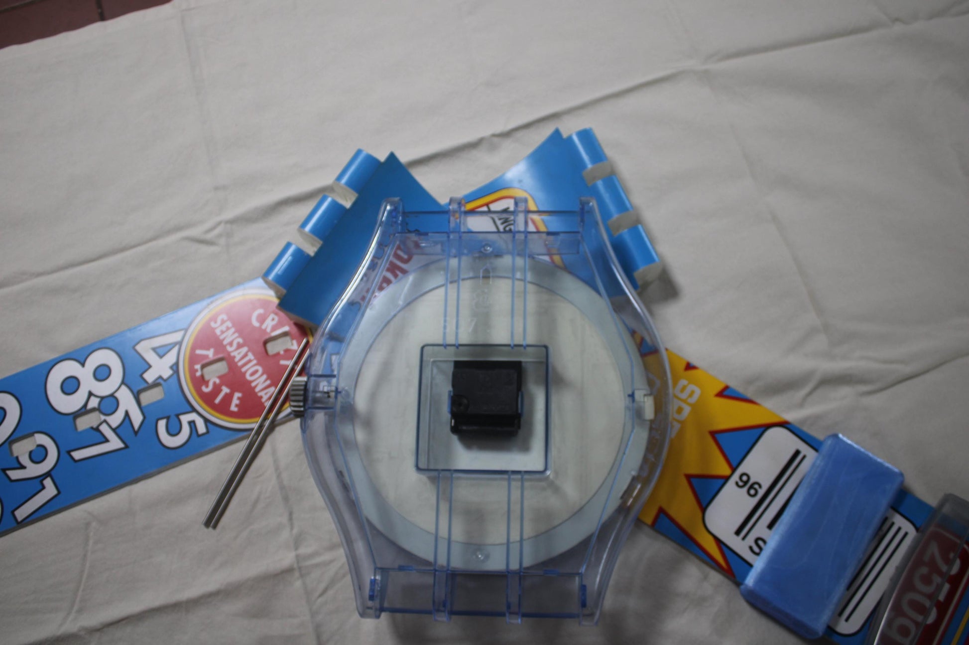 Maxi Swatch Wall Clock,'Good Morning', MGN156 unique, working 100%, complete, including strap!