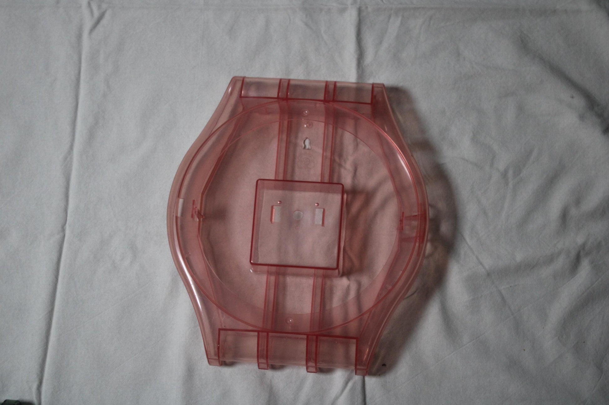 1986 and beyond early vintage and original Maxi Swatch Pink Transparent Case, Nice Used Condition