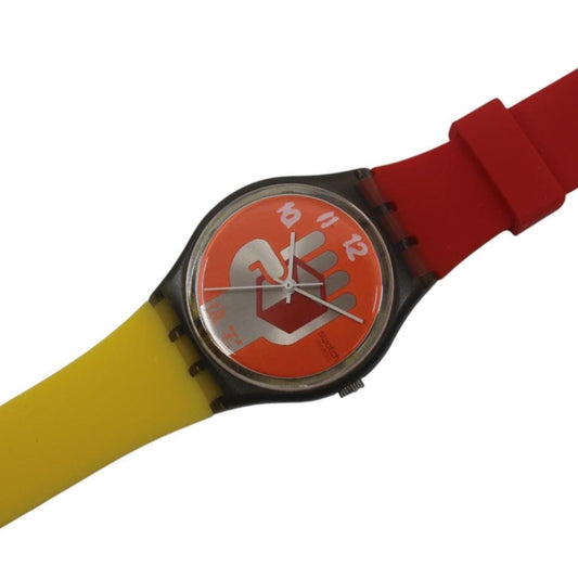 1996 Vintage 34mm Gents Swatch, 'Urgent', GM134, In Nice, Used Condition, working