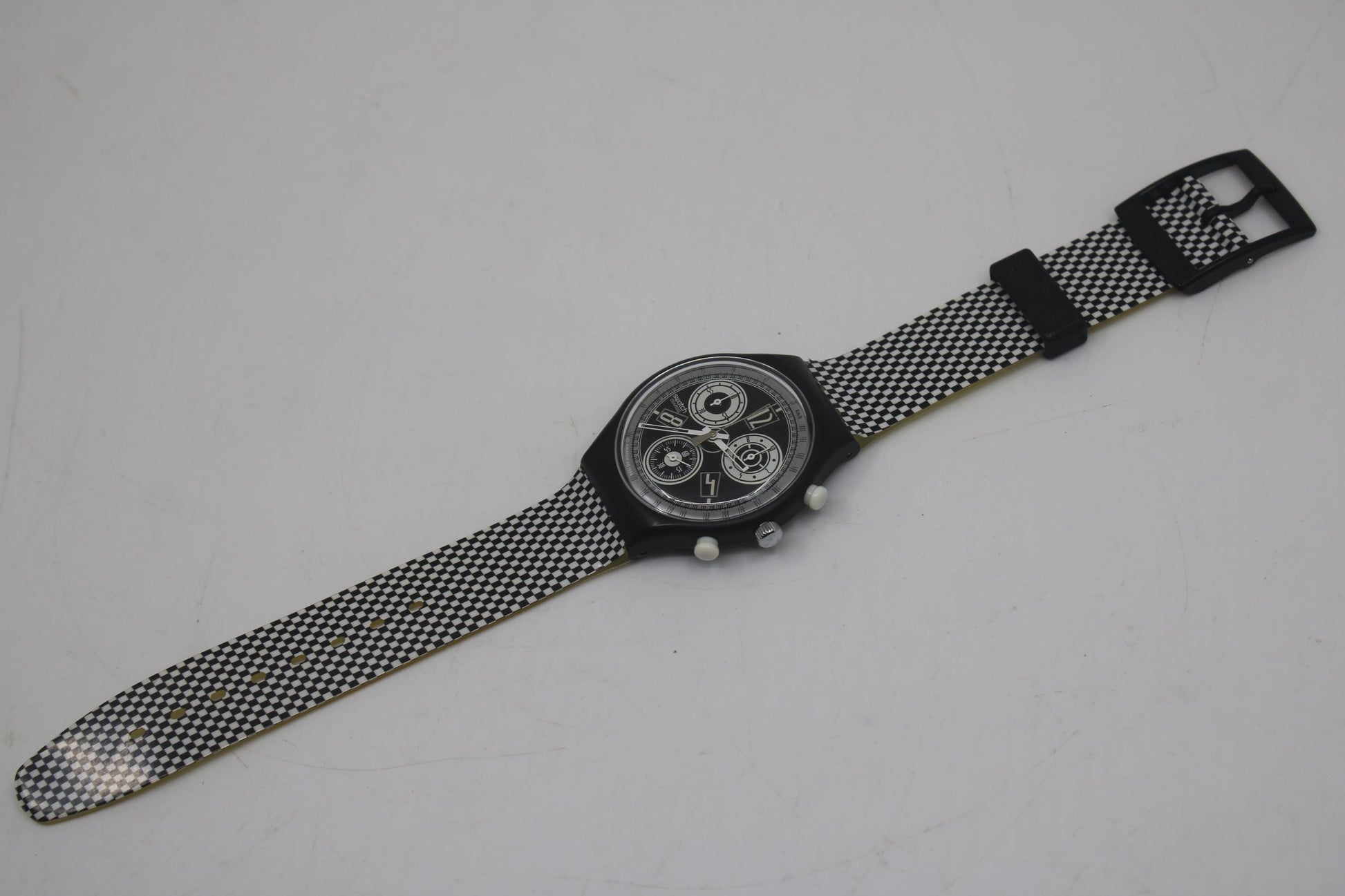 Vintage Gents Chrono Swatch 'Unlimited' SCB116, Near Mint Condition, with the original strap, working