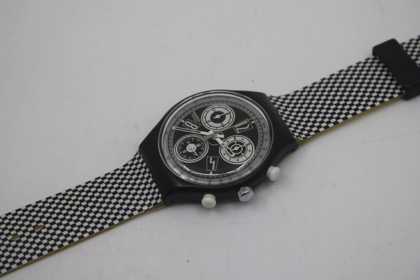 Vintage Gents Chrono Swatch 'Unlimited' SCB116, Near Mint Condition, with the original strap, working