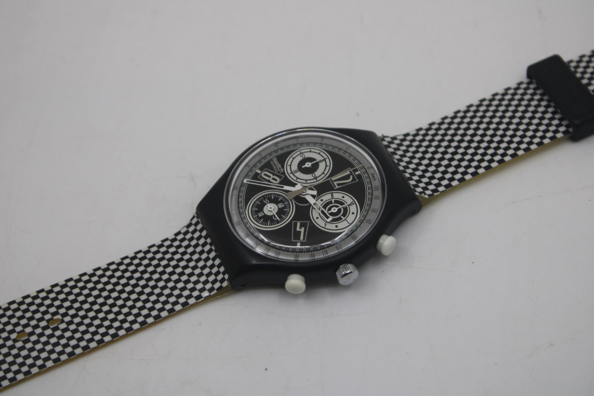 Vintage Gents Chrono Swatch 'Unlimited' SCB116, Near Mint Condition, with the original strap, working