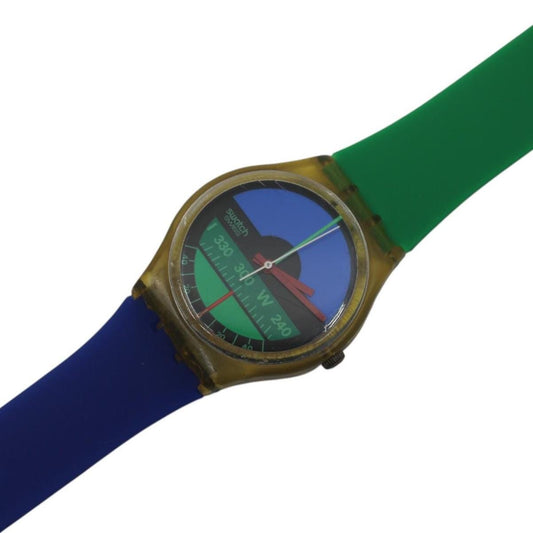 1986 Vintage Gents Swatch 'Nautilus' GK102, in a rough, used condition, working