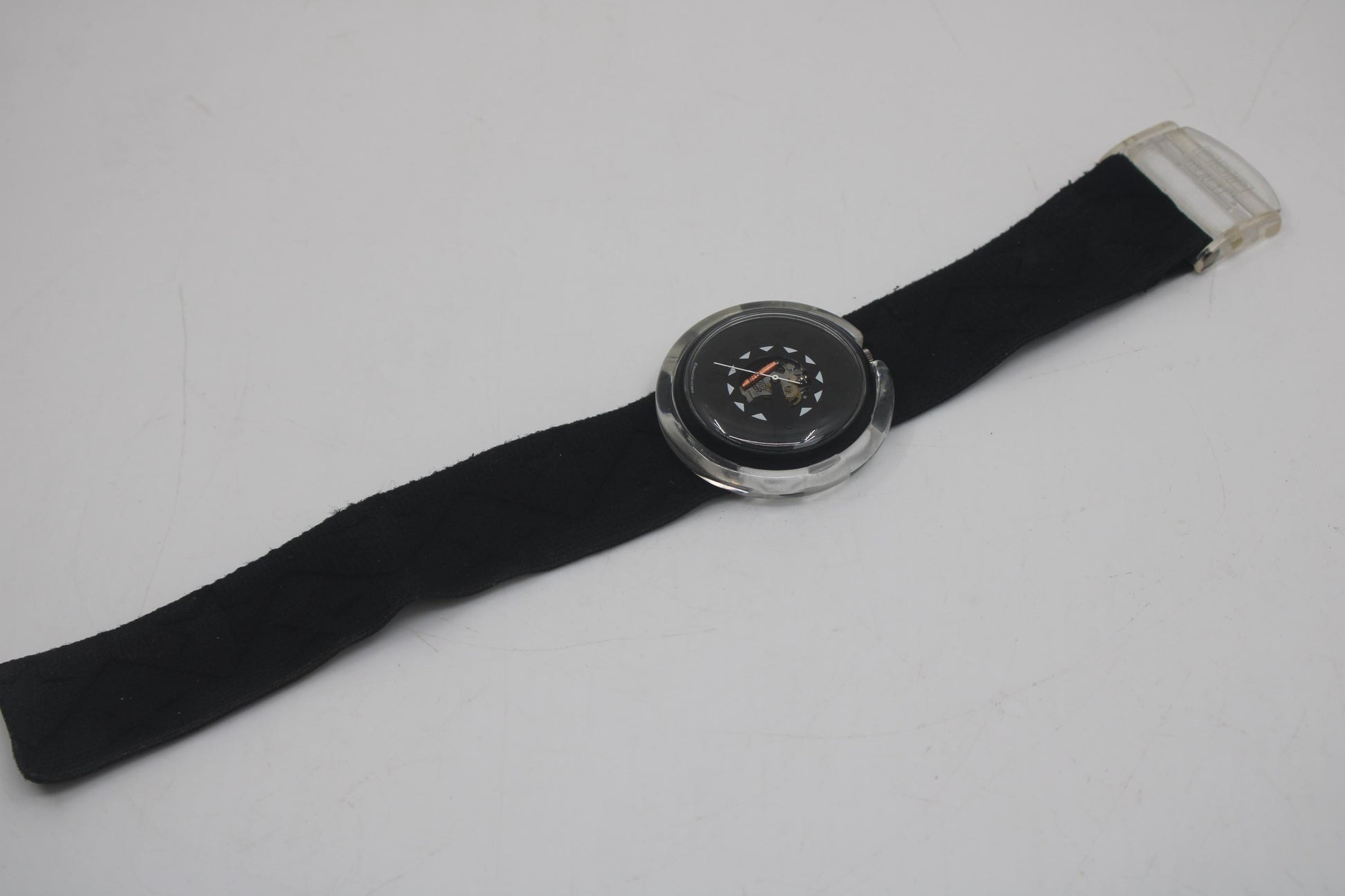 Vintage 1994 PMB175 Pop Swatch, 'A Jamais', NO box, Very Nice, used Condition, Working