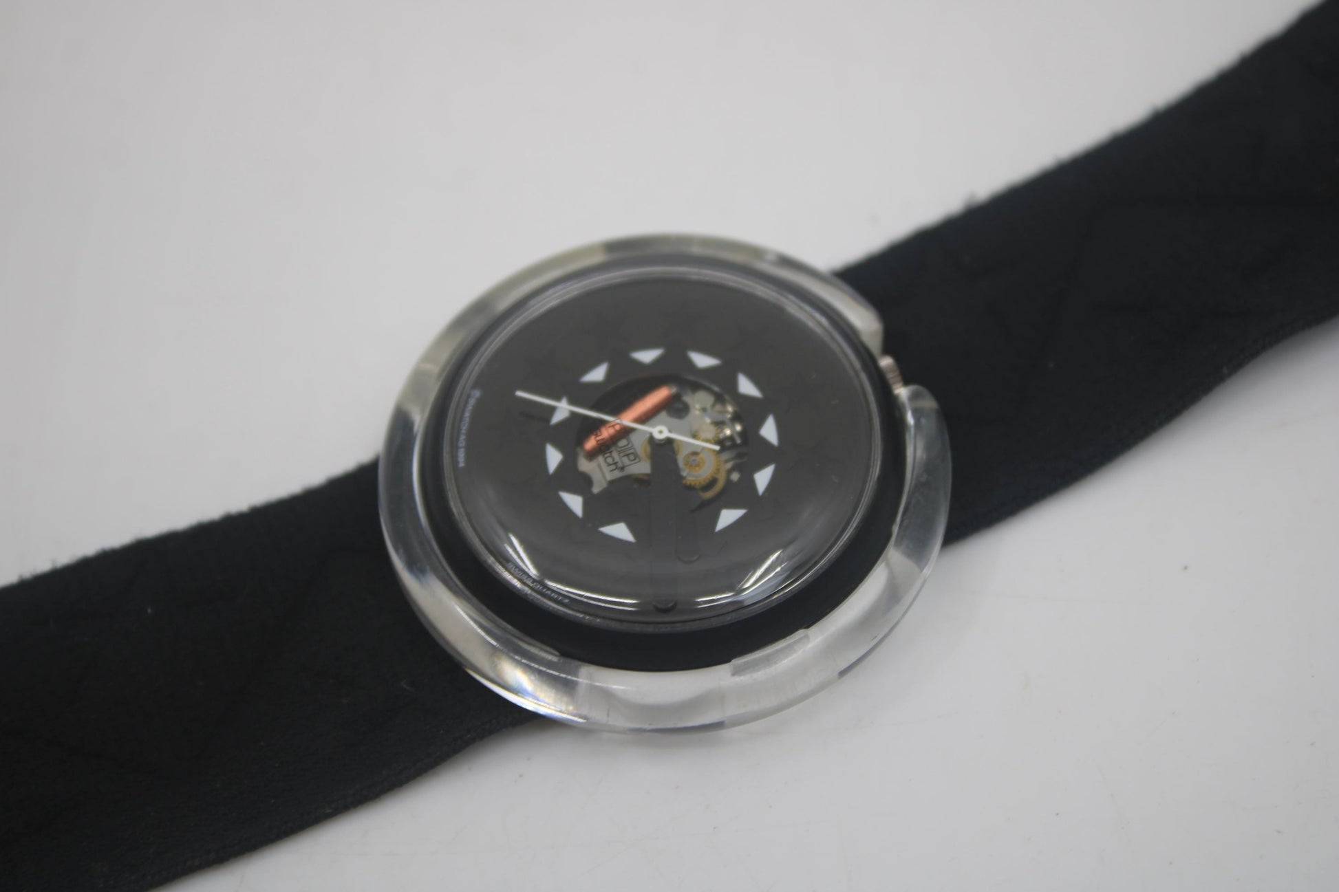 Vintage 1994 PMB175 Pop Swatch, 'A Jamais', NO box, Very Nice, used Condition, Working