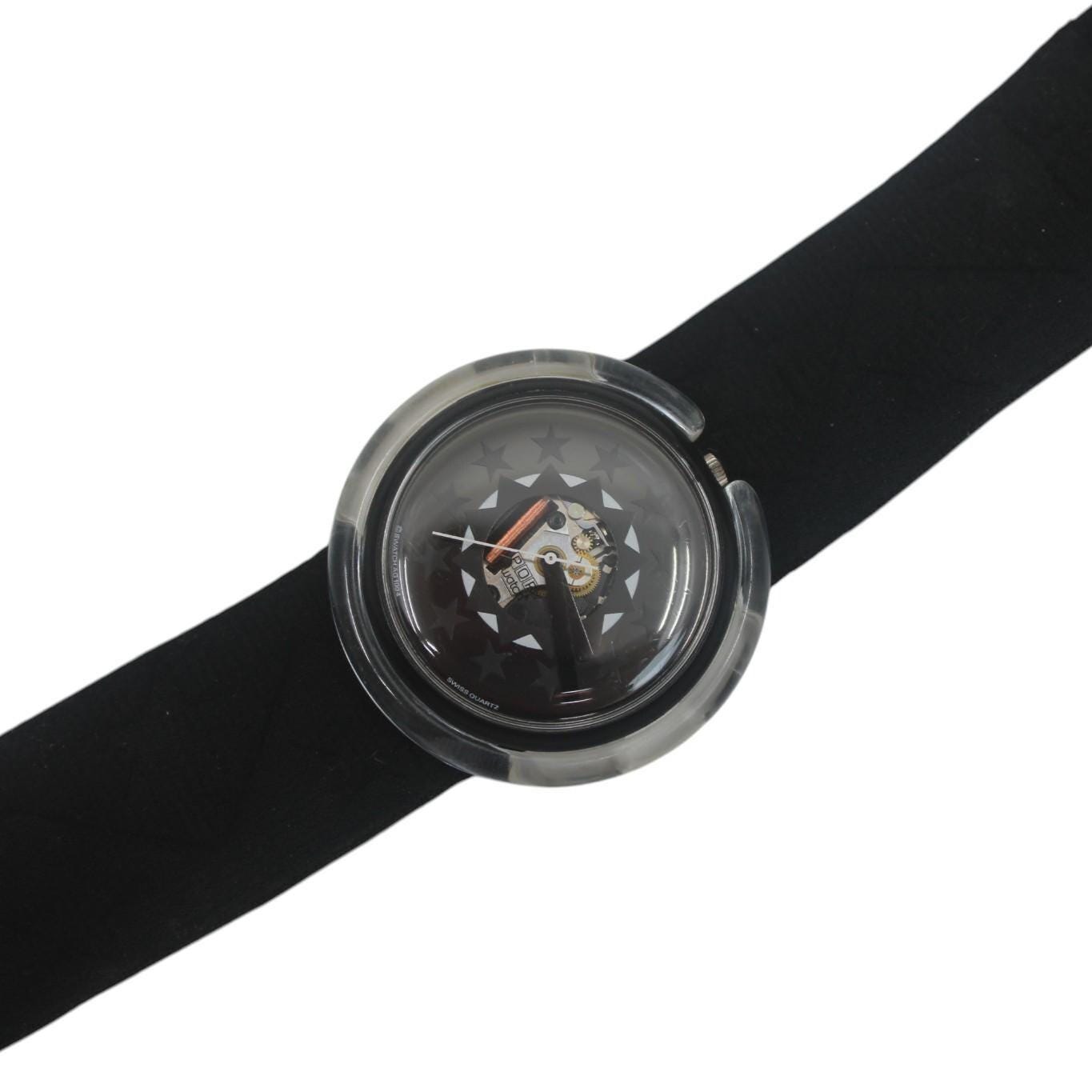 Vintage 1994 PMB175 Pop Swatch, 'A Jamais', NO box, Very Nice, used Condition, Working