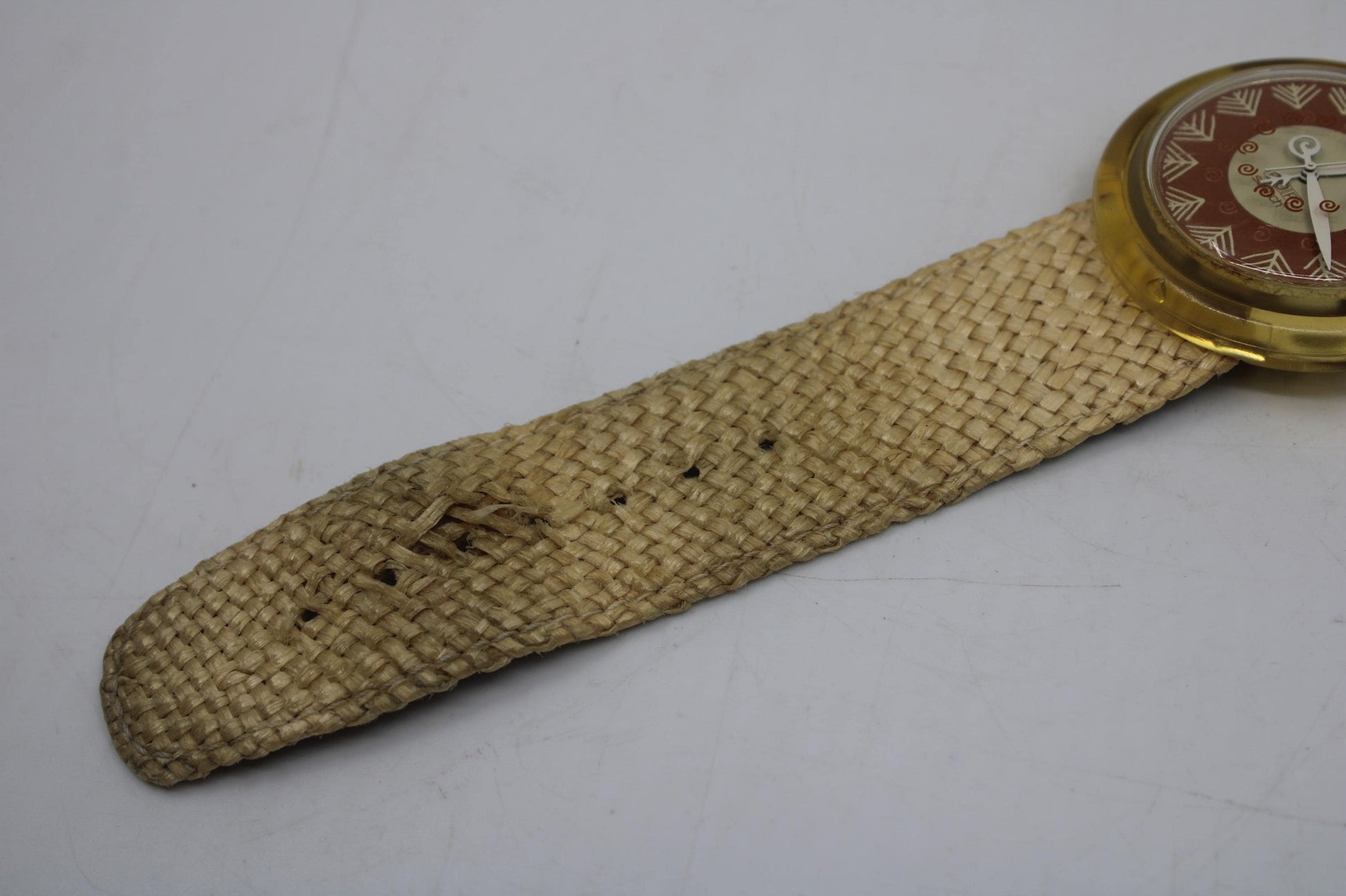 Vintage PWZ108 Pop Swatch, 'Leaf', NO box, Working, with original strap