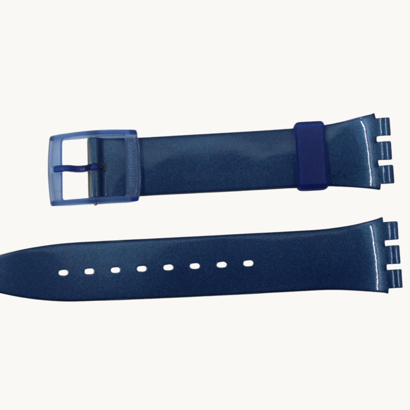 Vintage Swatch 17mm Blue Strap, Gents, New Old Stock