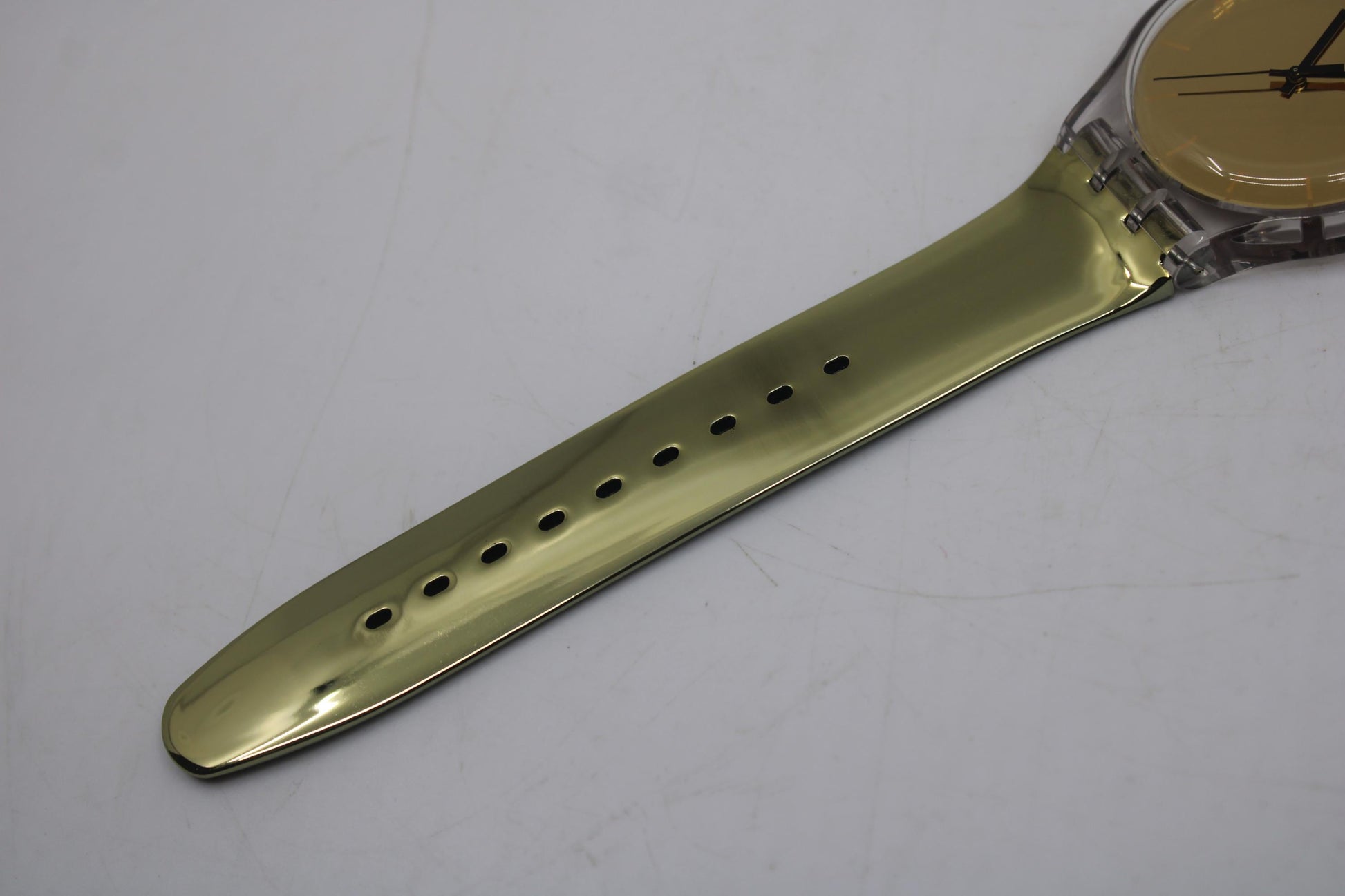 Vintage New Gents Swatch 'Goldenall' SUOK120, Unworn, New Old Stock, working, with the original strap