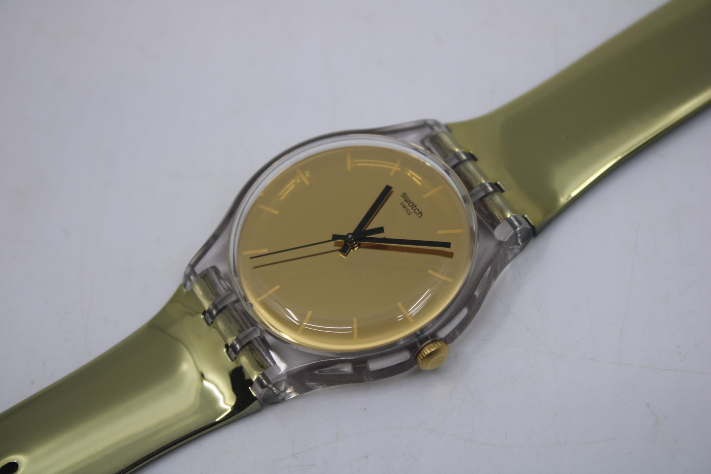 Vintage New Gents Swatch 'Goldenall' SUOK120, Unworn, New Old Stock, working, with the original strap
