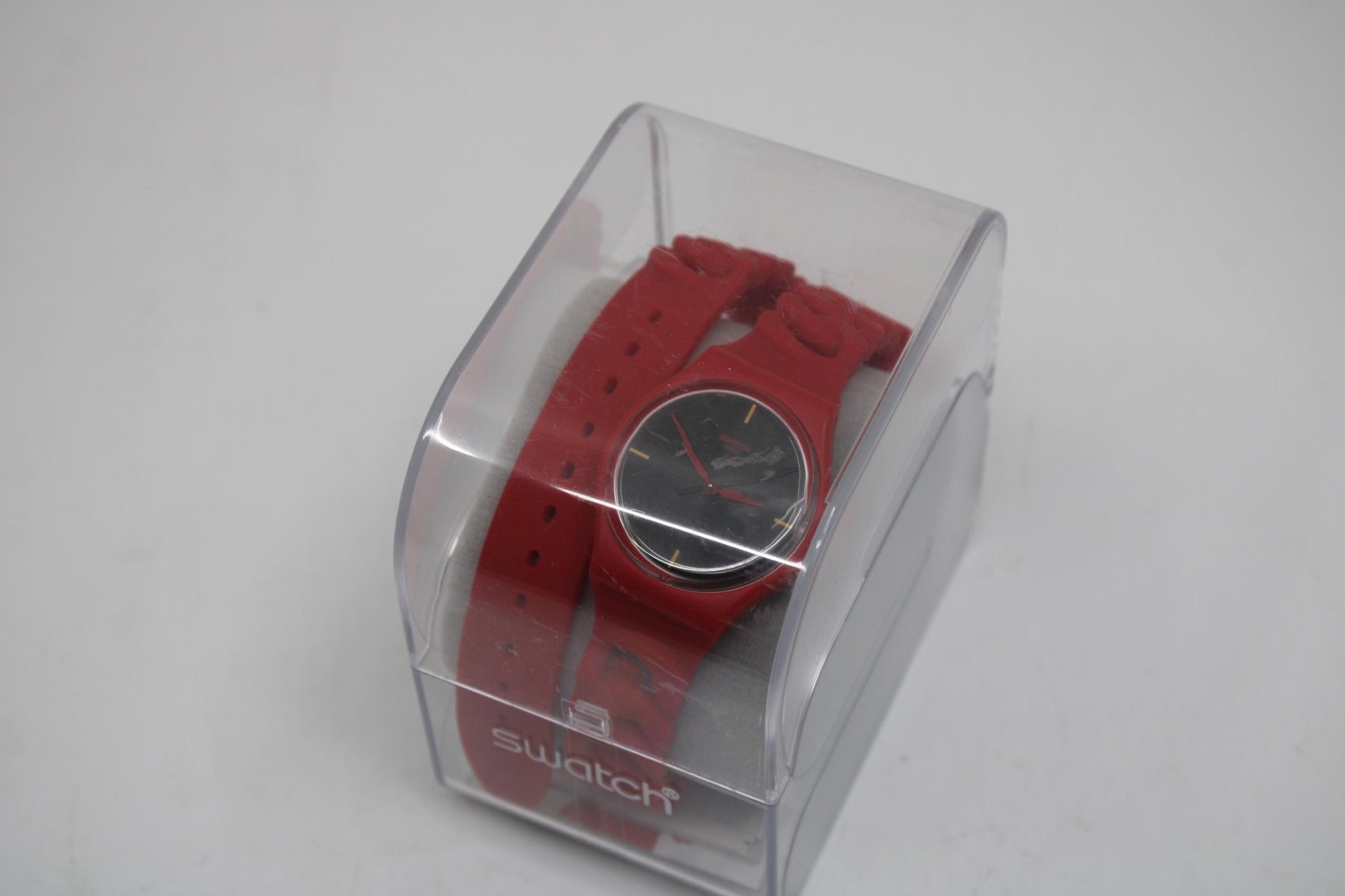 Swatch 34mm Gents, 'Cranberry Link', GR164, New Old Stock, Unworn, working, original strap
