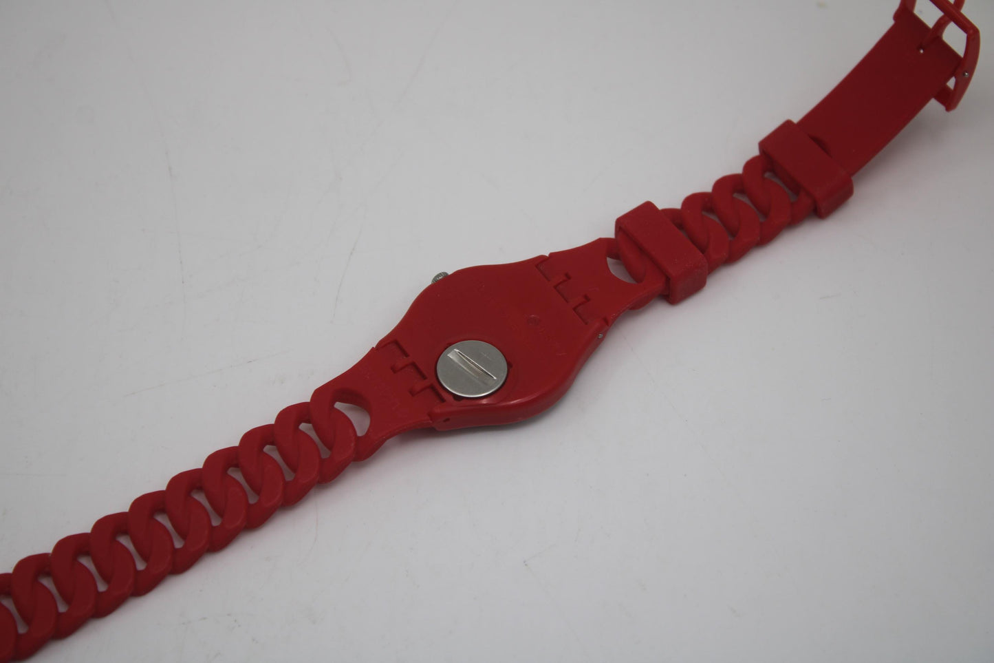 Swatch 34mm Gents, 'Cranberry Link', GR164, New Old Stock, Unworn, working, original strap