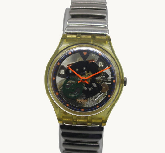 Vintage Gents Swatch 'Color Fish' GK215, nice used condition, working