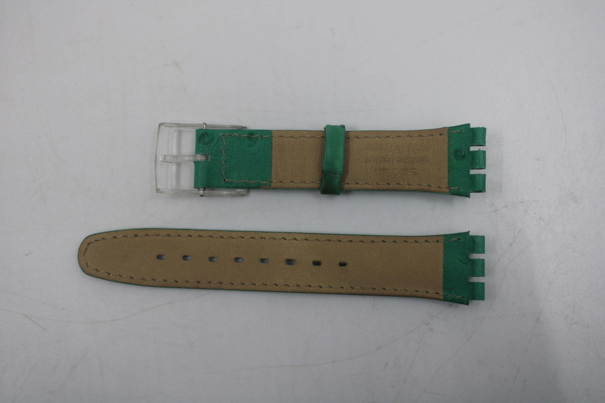 Vintage Swatch 17mm Leather Strap for GK152, 'Spades' 1993, Gents, New Old Stock