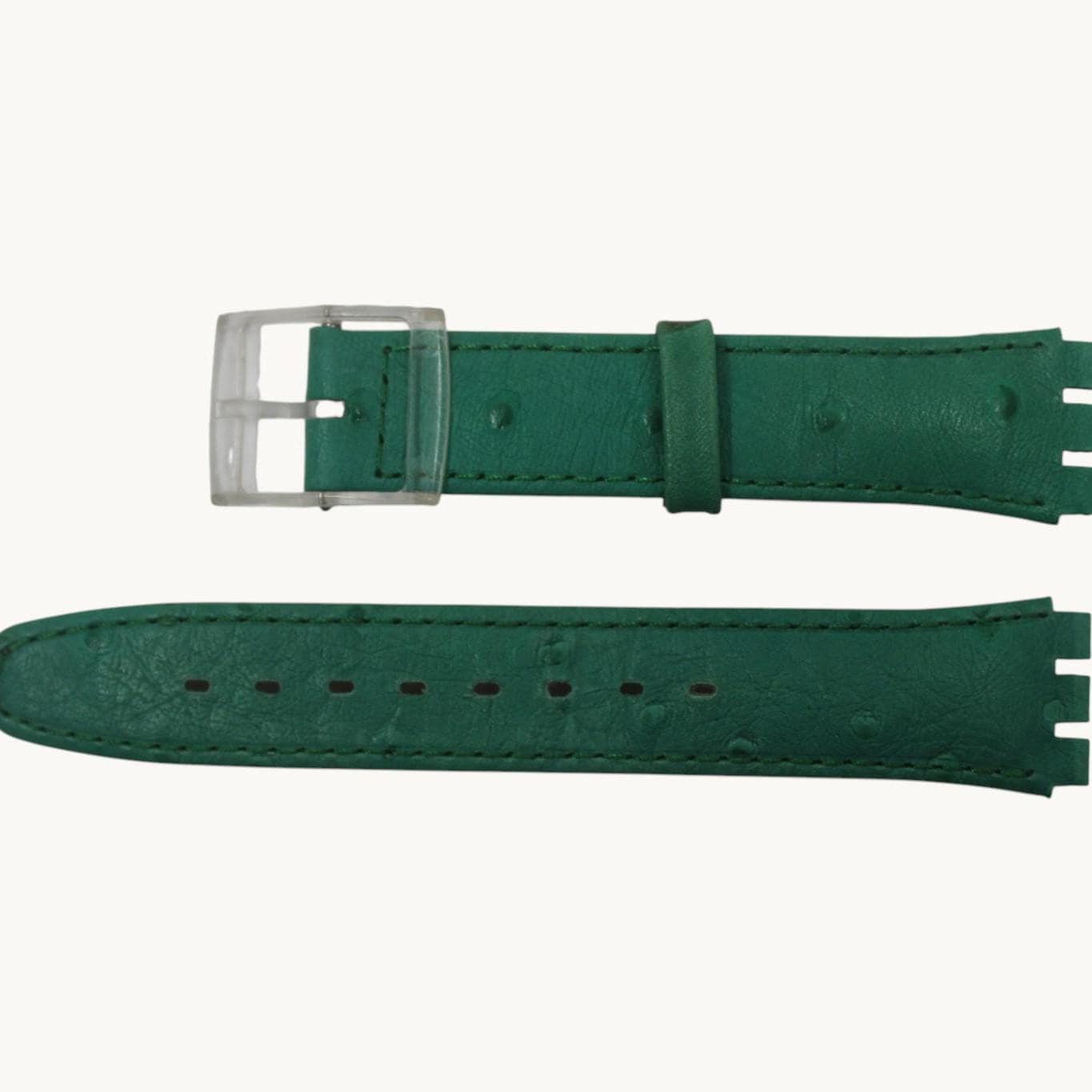 Vintage Swatch 17mm Leather Strap for GK152, 'Spades' 1993, Gents, New Old Stock